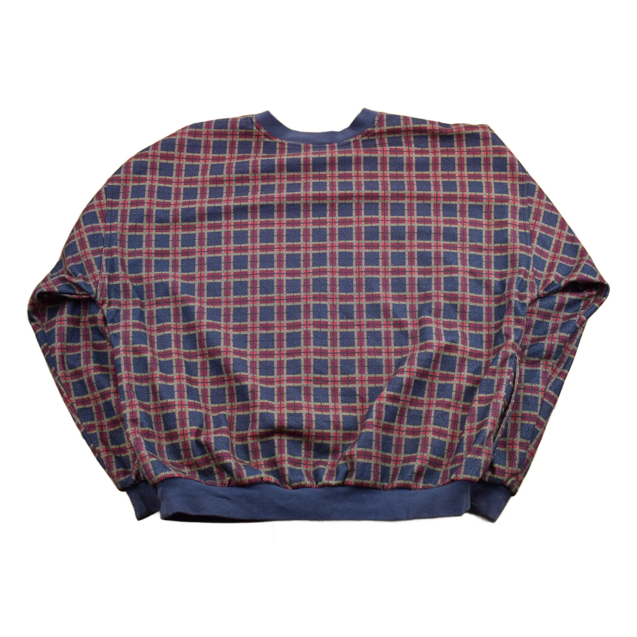 Vintage 1990s ANTIGUA V-Neck Fleece Sweater Men's Large - Image 2