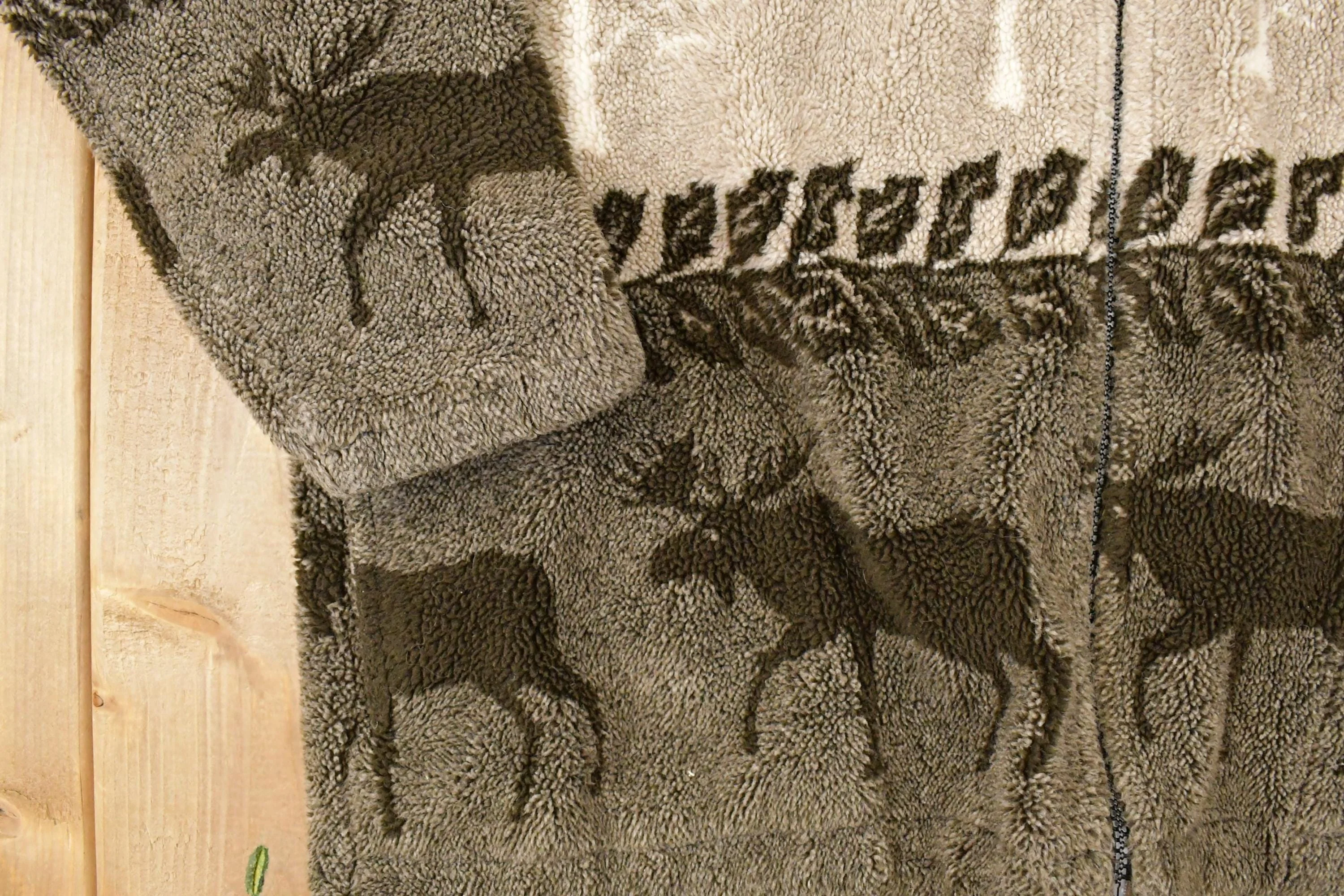 Vintage 1990s AOP Moose Fleece Outdoorsman Sweater Men's L - Image 3