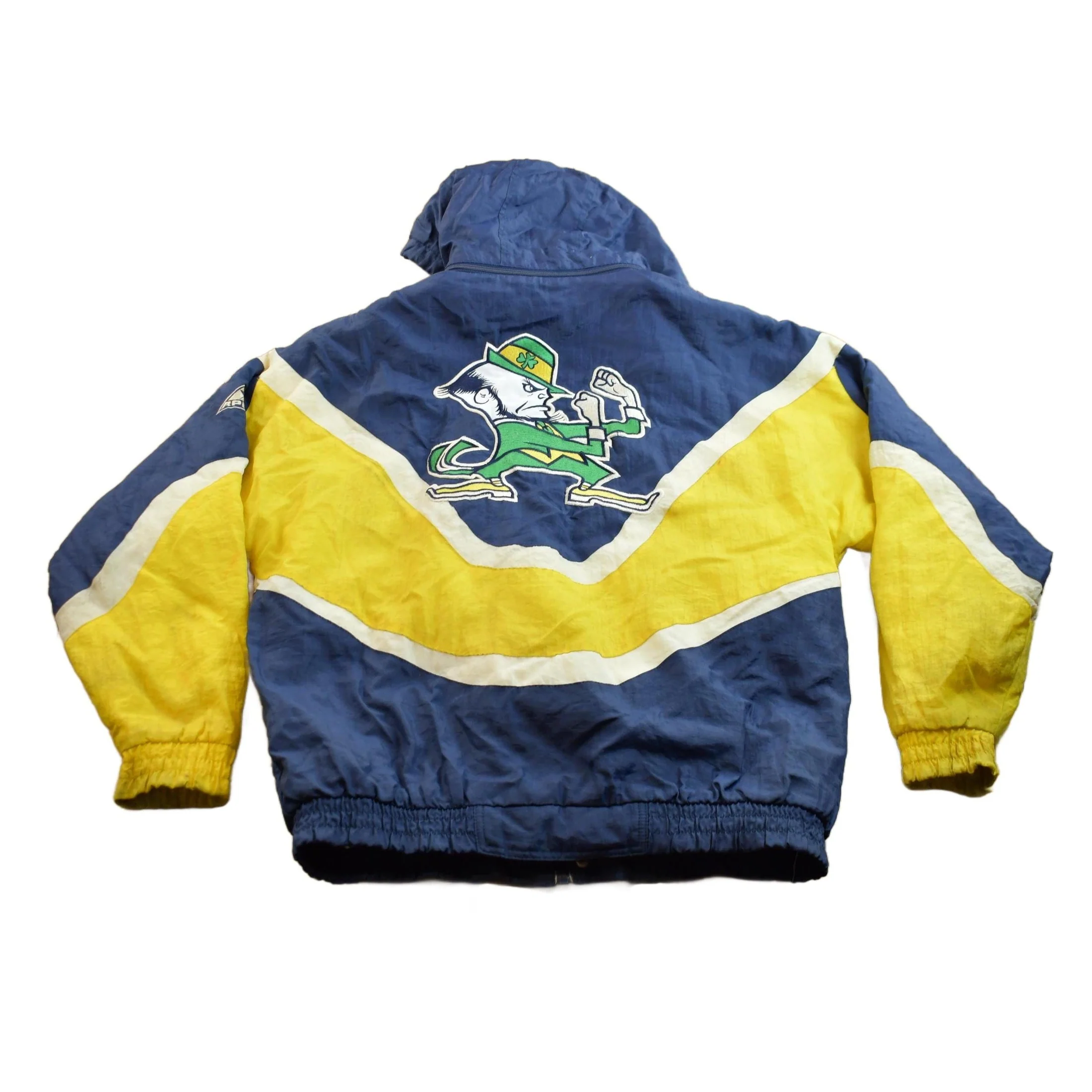 Vintage 1990s Apex One University of Notre Dame Fighting Irish Collegiate Puffer Jacket Men's Large - Image 2