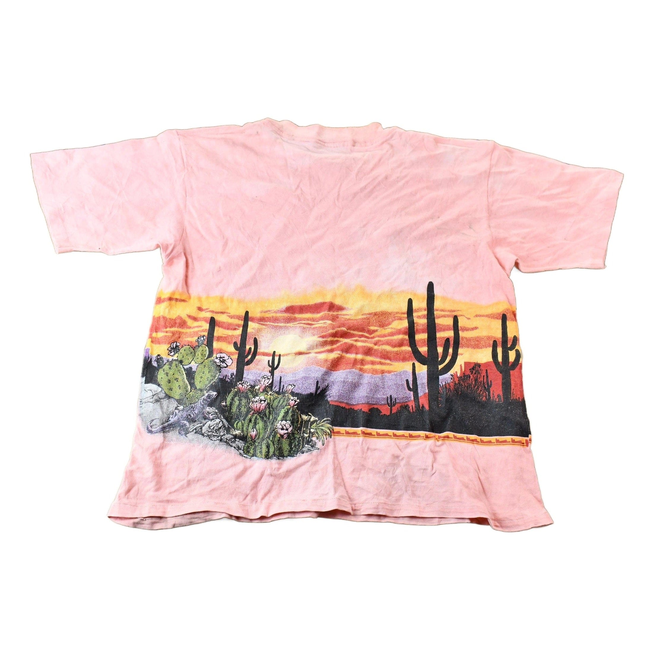 Vintage 1990s Arizona USA Western Desert Vista Souvenir Single Stitch Graphic T-Shirt Men's S - Image 2
