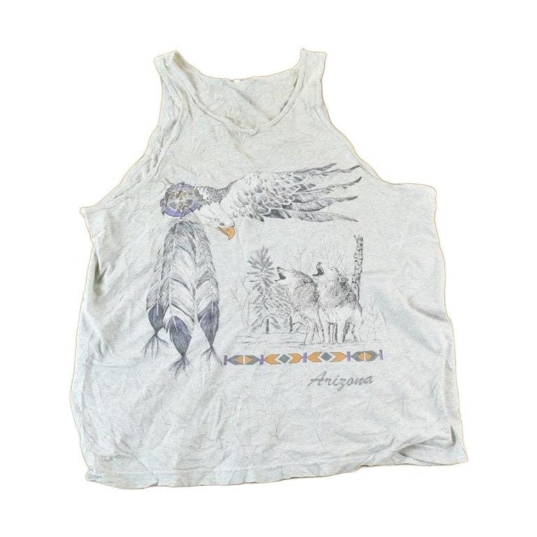 Vintage 1990s Arizona Wolf And Eagle Outdoors Tank Top Men's XL