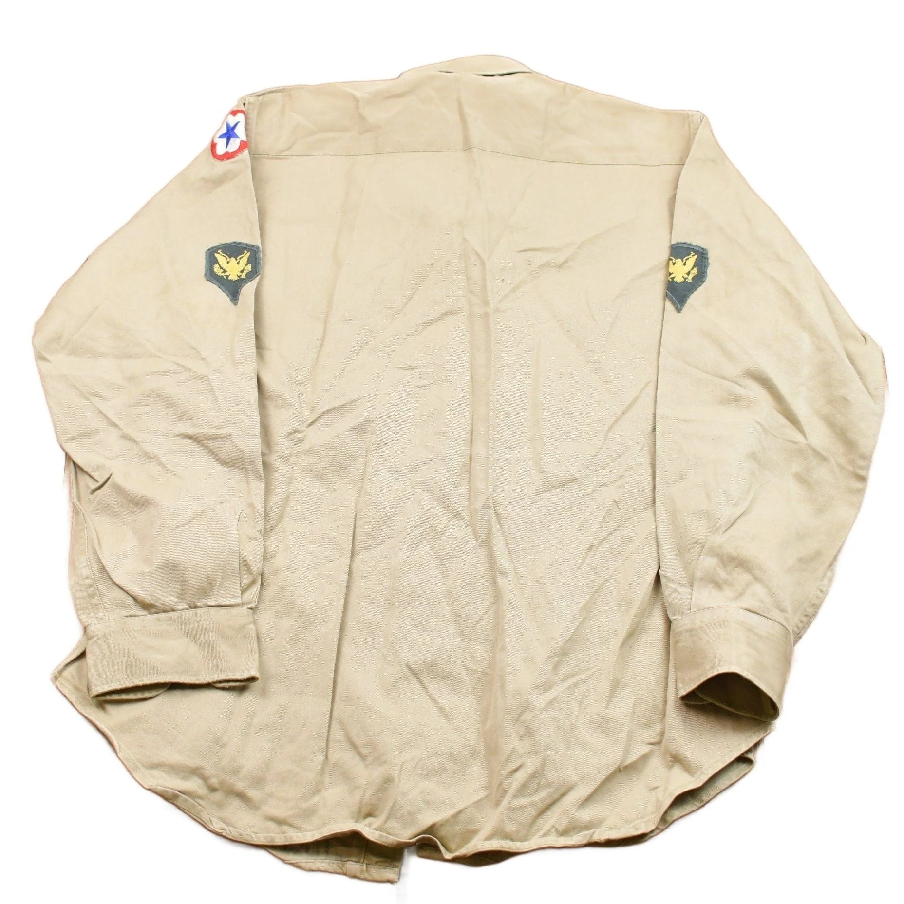 Vintage 1990s Army Button Up Shirt Men's MMen's Medium - Image 2