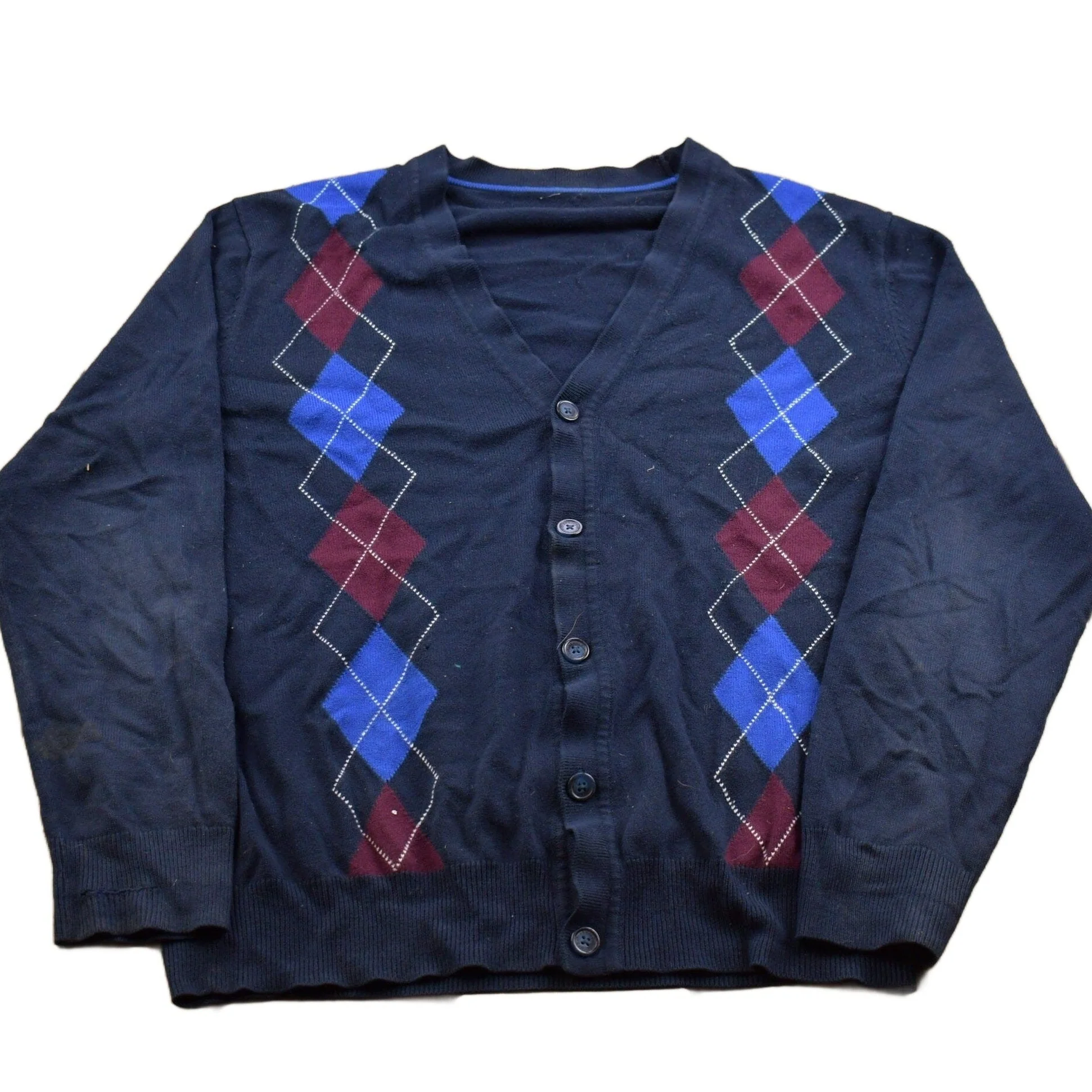 Vintage 1990s Arnold Palmer Argyle Cardigan Sweater