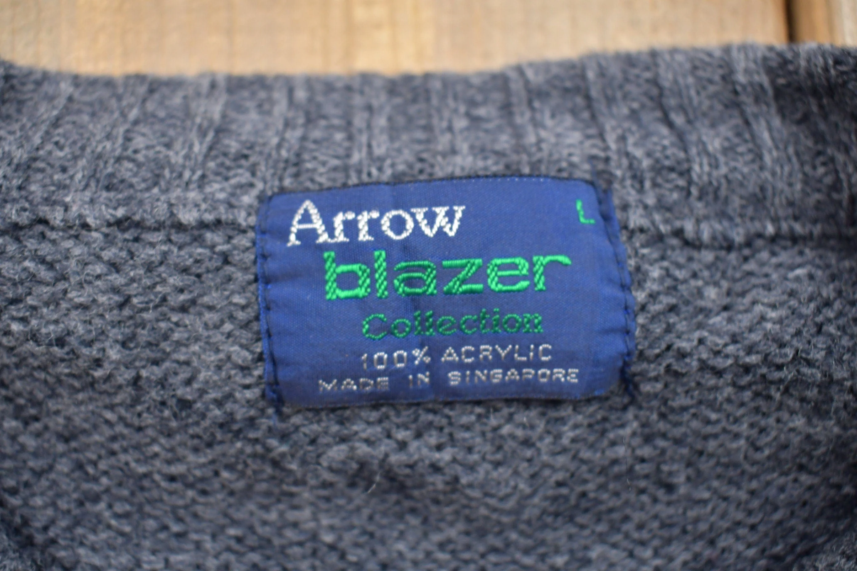 Vintage 1990s Arrow Knitted Argyle Crewneck Sweater Men's Large - Image 3