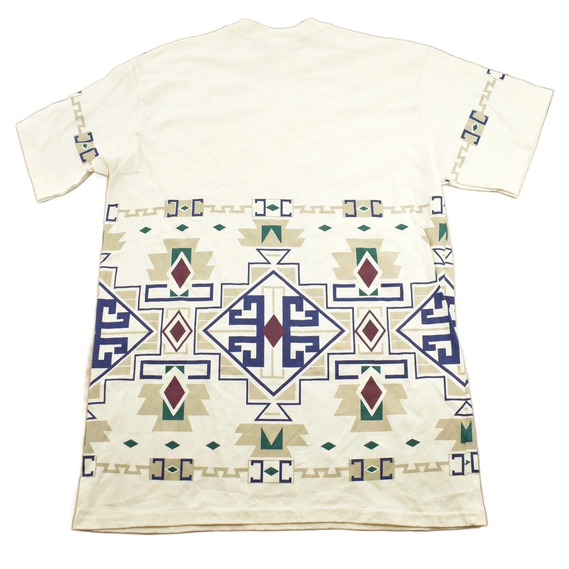 Vintage 1990s Art Unlimited Aztec Pattern Graphic T-Shirt Men's Large - Image 2