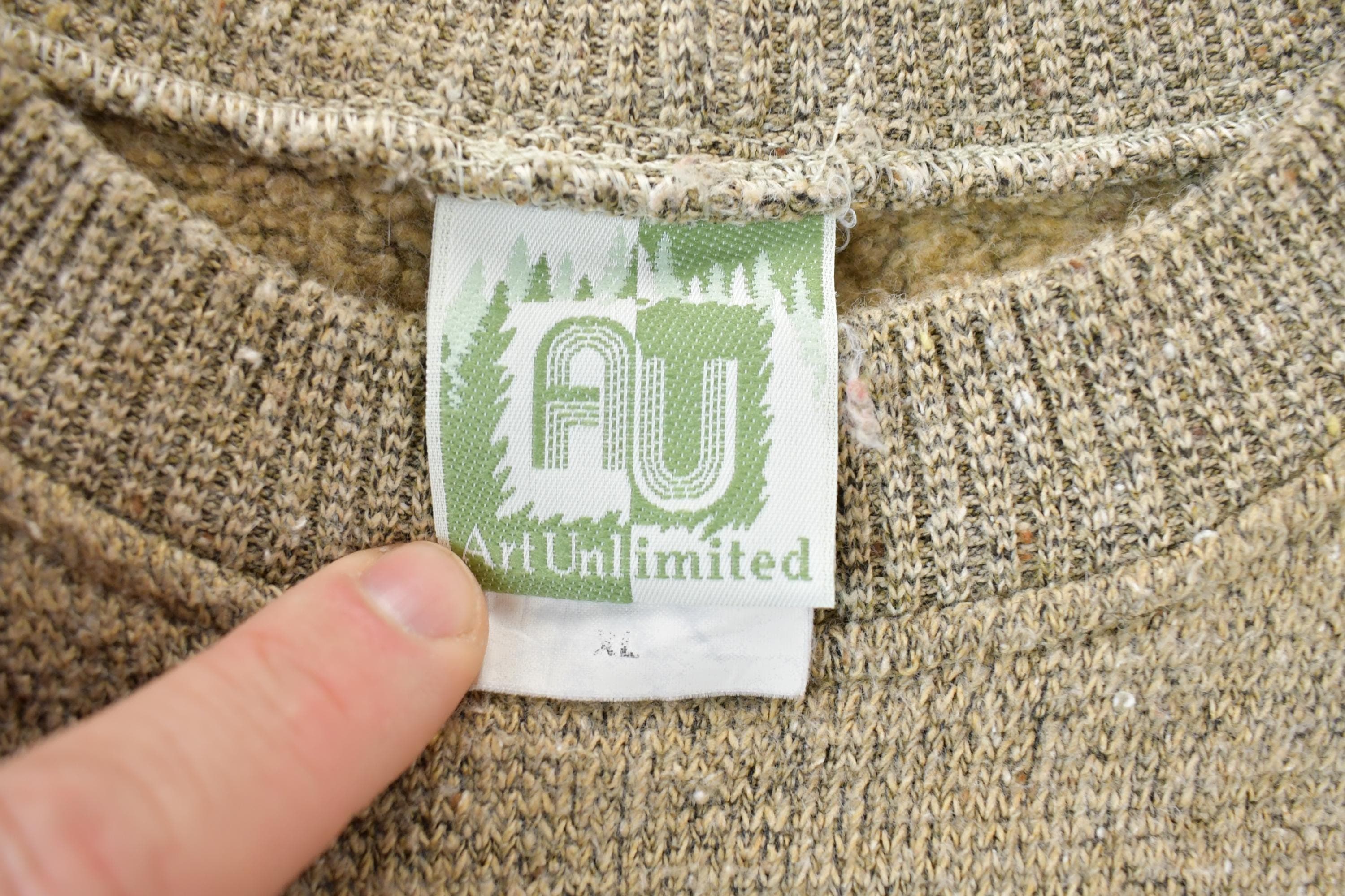 Vintage 1990s Art Unlimited Big Buck Deer Crewneck Sweatshirt Men's XL - Image 4