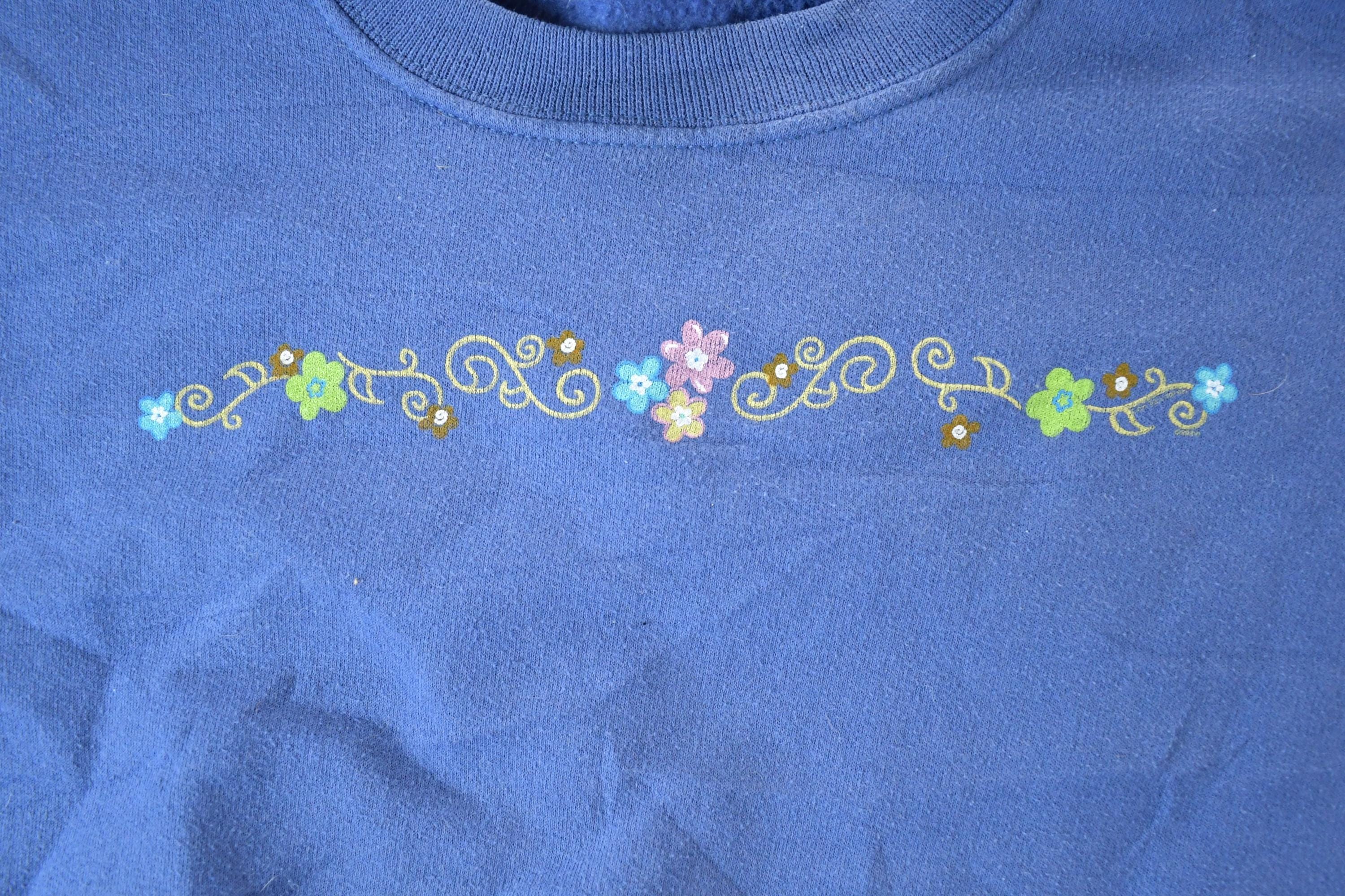 Vintage 1990s Artisans Mini Floral Print Crewneck Men's Large - Image 4