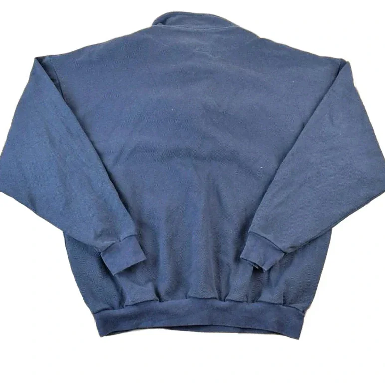Vintage 1990s Ash City Quarter Button Crewneck Sweatshirt Men's XL - Image 2