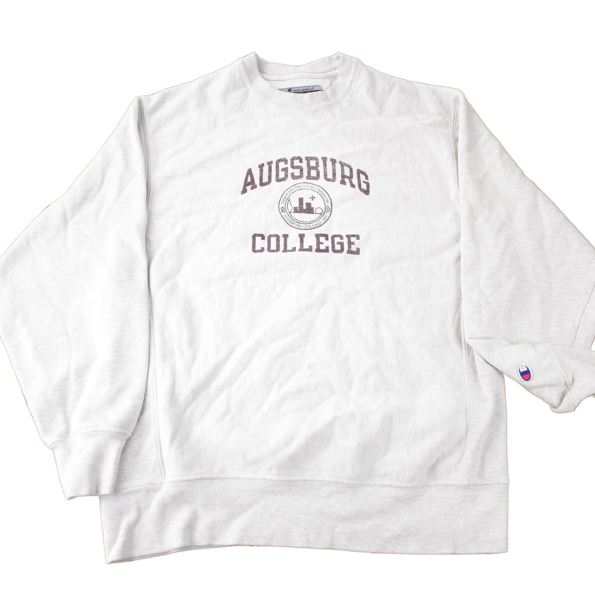 Vintage 1990s Augsburg College Collegiate Champion Reverse Weave Crewneck Sweatshirt Men's XL
