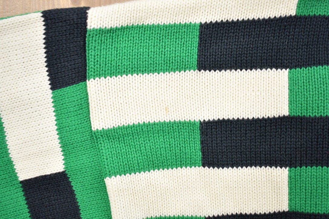 Vintage 1990s Aureus Knitted Abstract Crewneck Sweater Men's Medium - Image 6