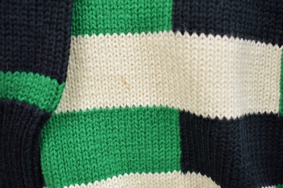 Vintage 1990s Aureus Knitted Abstract Crewneck Sweater Men's Medium - Image 8