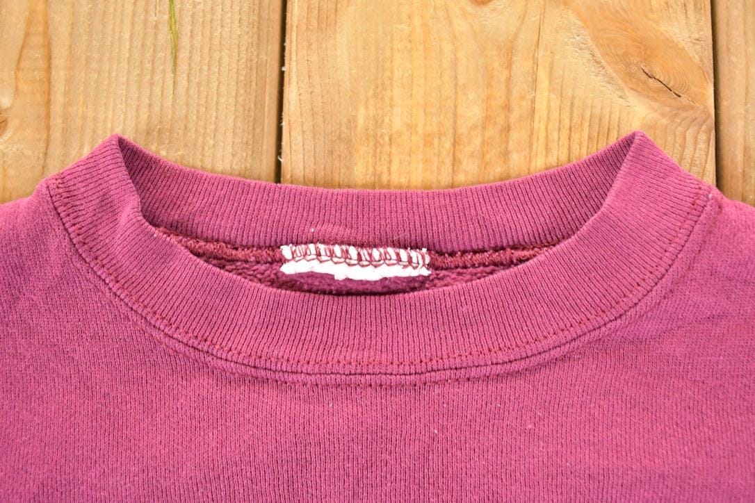 Vintage 1990s Aurora Community College Puppy Patchwork Crewneck Sweatshirt Men's XL - Image 5