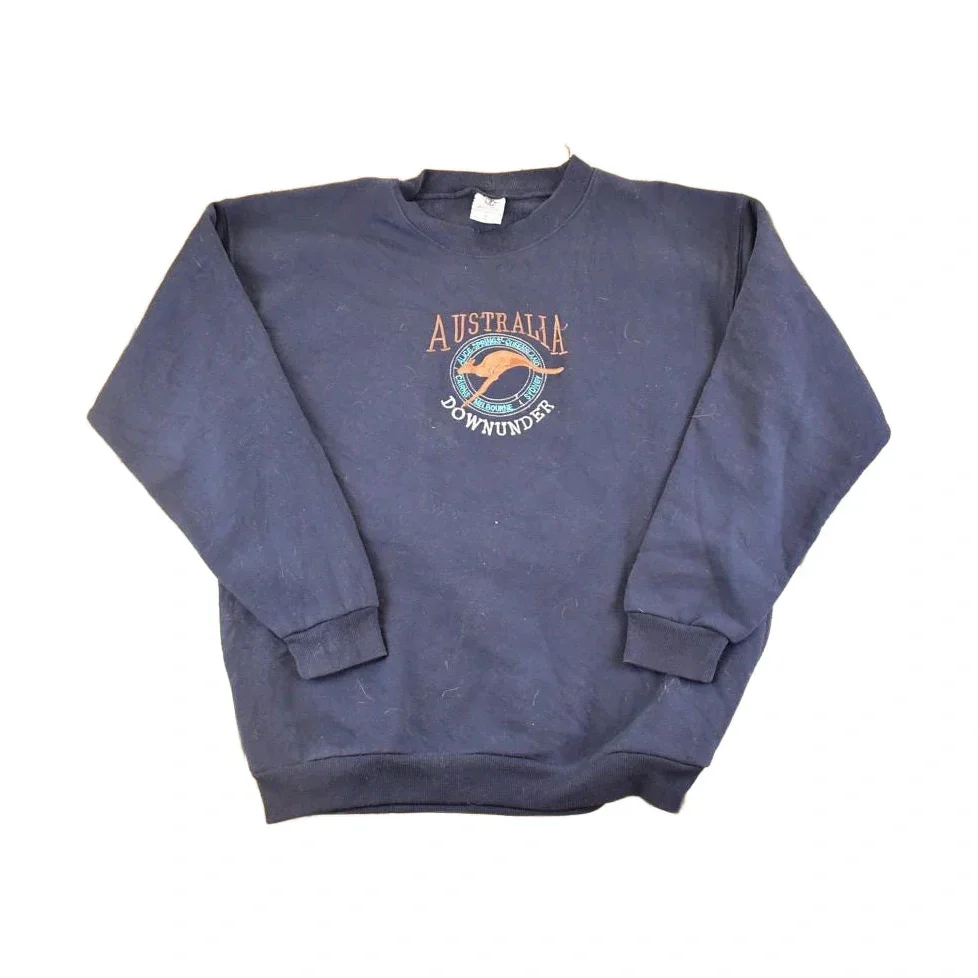 Vintage 1990s Australia Down Under Souvenir Kangaroo Crewneck Sweatshirt Men's L