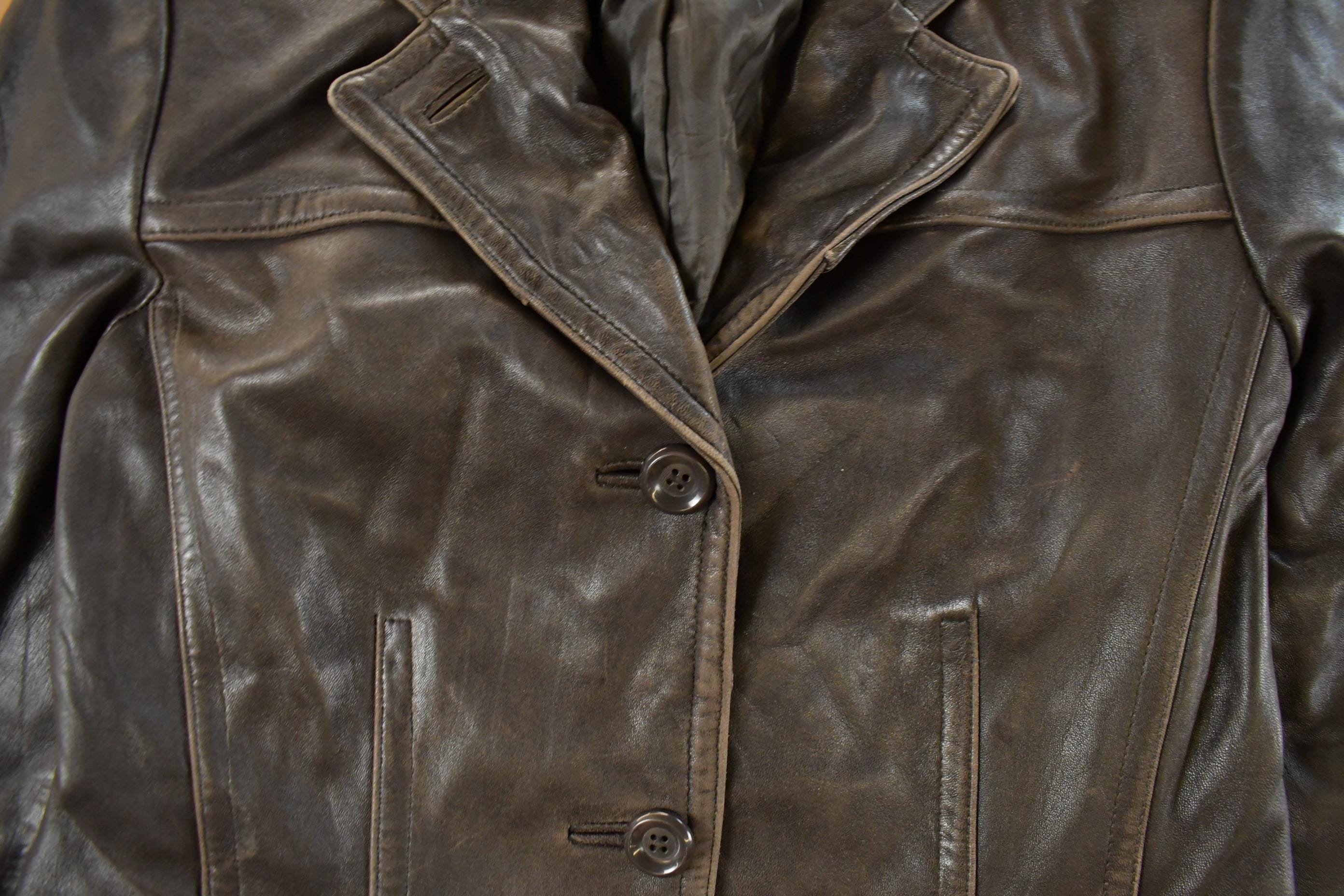 Vintage 1990s Avanti Leather Blazer Jacket Men's Small - Image 3
