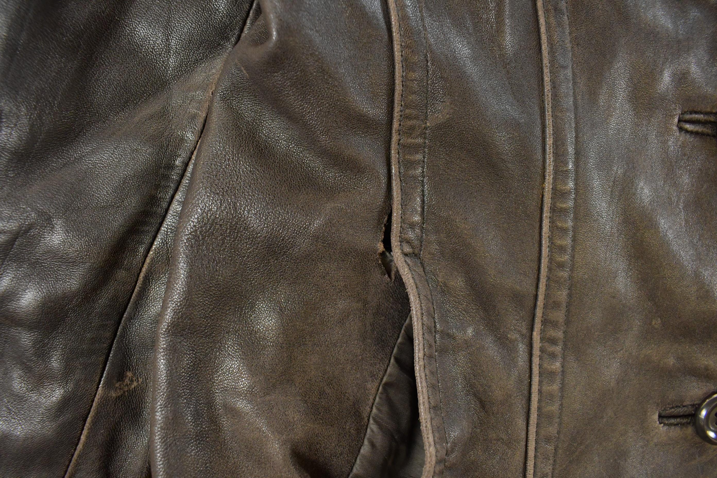 Vintage 1990s Avanti Leather Blazer Jacket Men's Small - Image 4