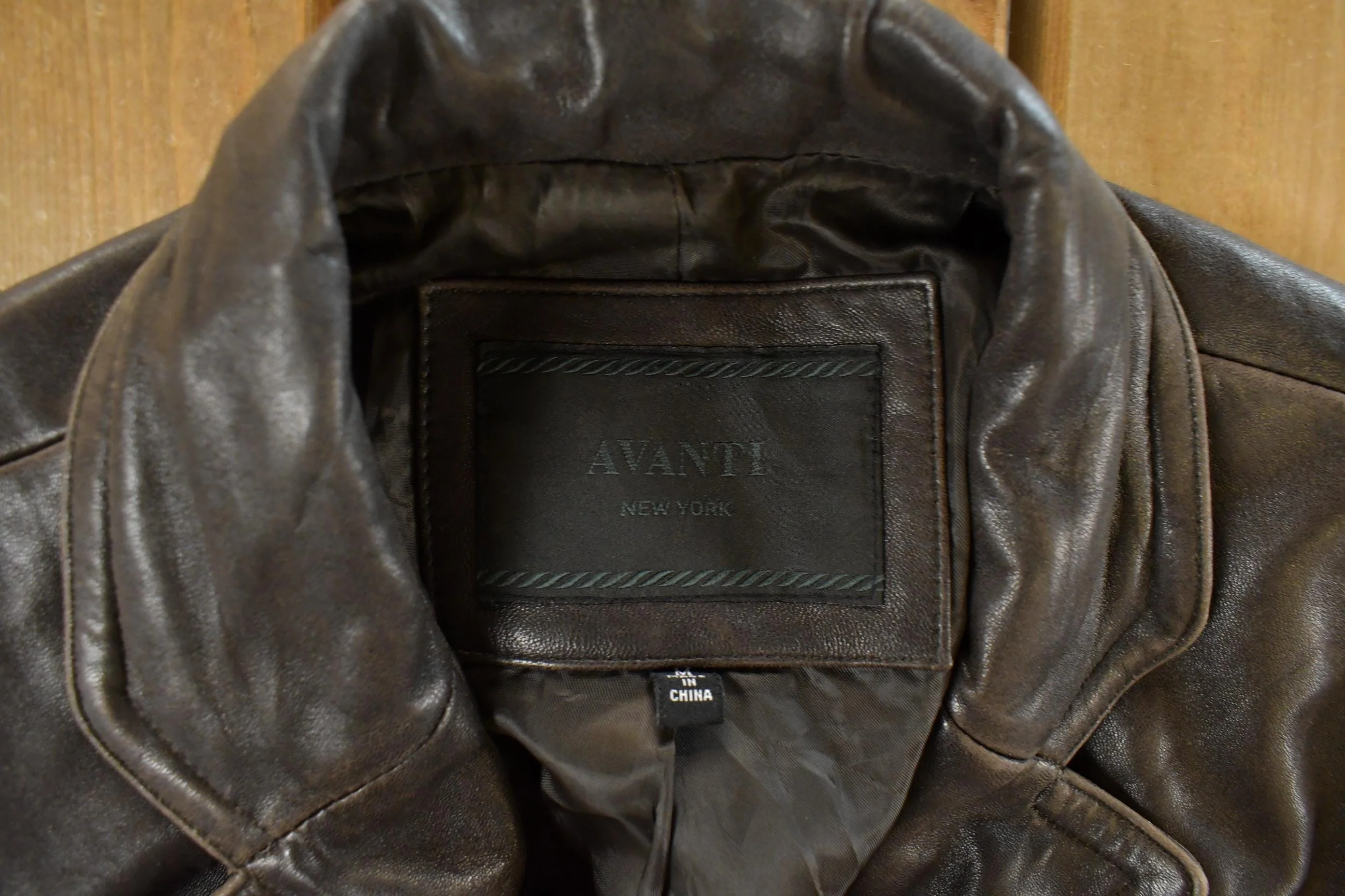 Vintage 1990s Avanti Leather Blazer Jacket Men's Small - Image 5