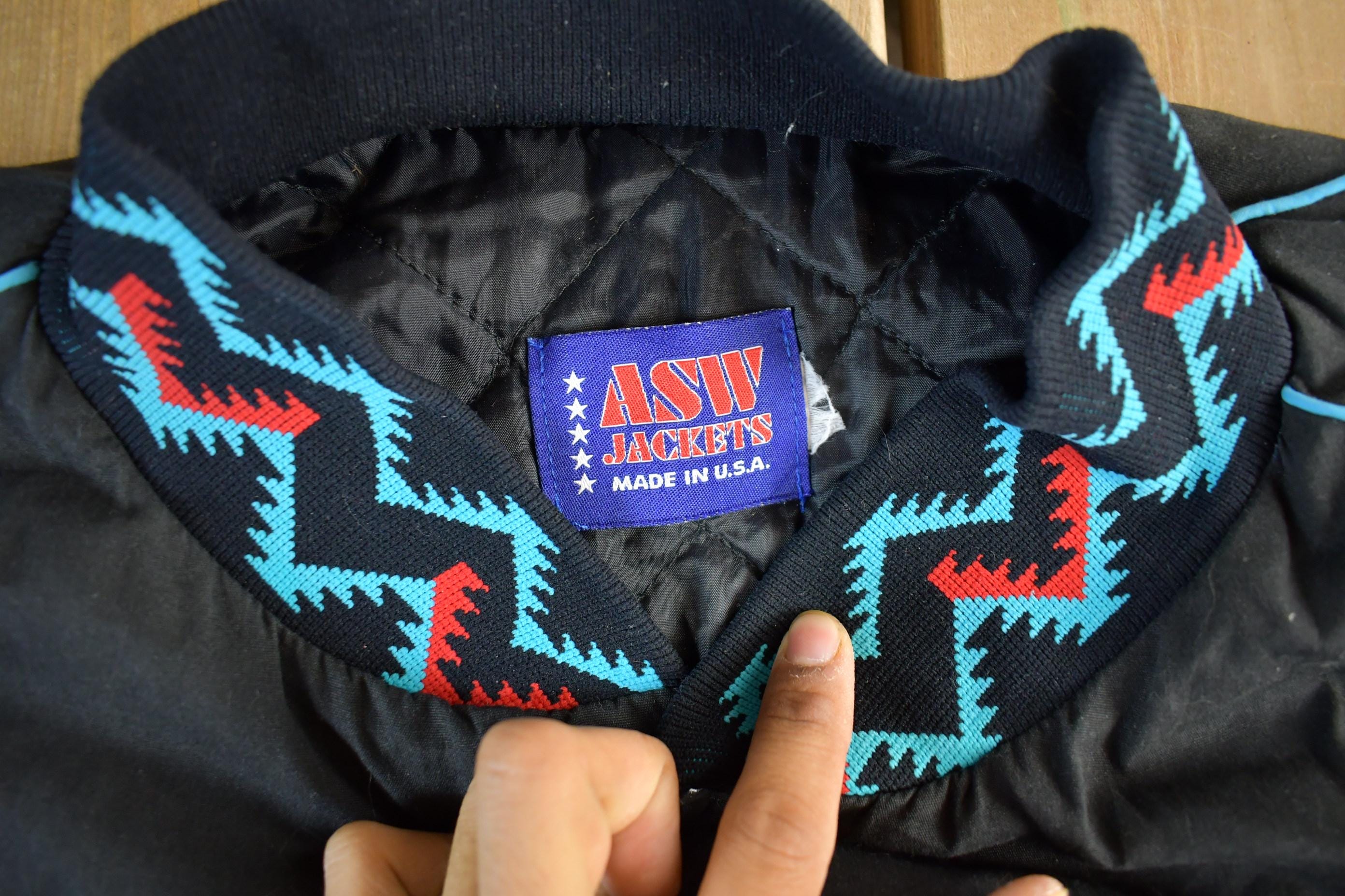 Vintage 1990s AWS Jackets Aztec Jacket Men's 4XL - Image 4