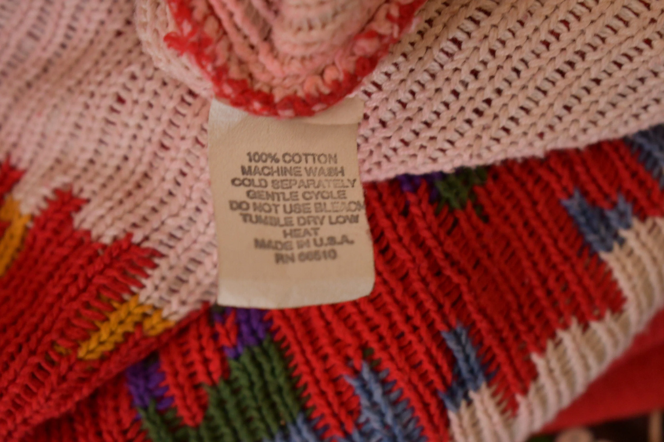 Vintage 1990s Aztec Pattern Knit Turtleneck Sweater Men's Large - Image 4