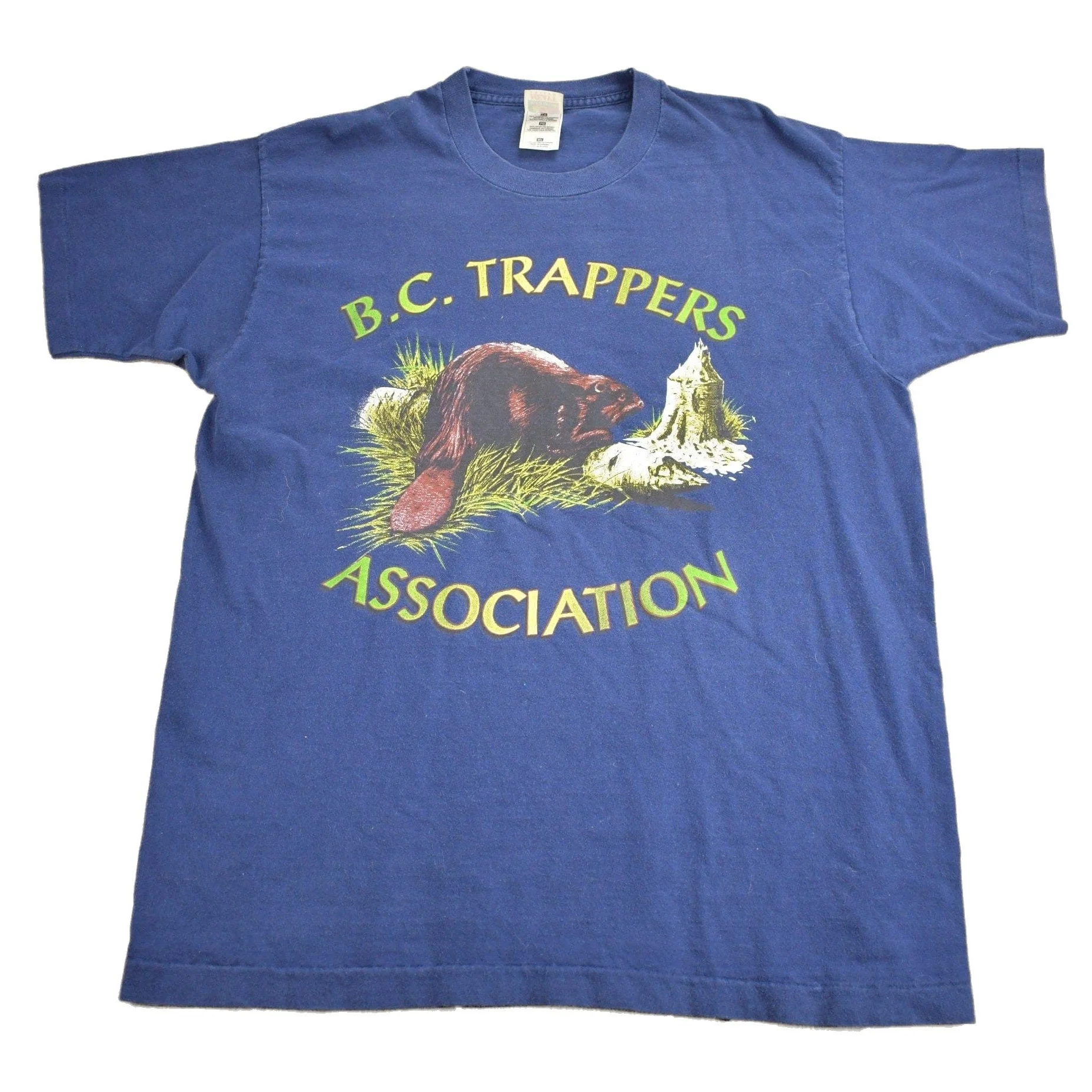 Vintage 1990s B.C. Trappers Association Graphic T Shirt Men's XL