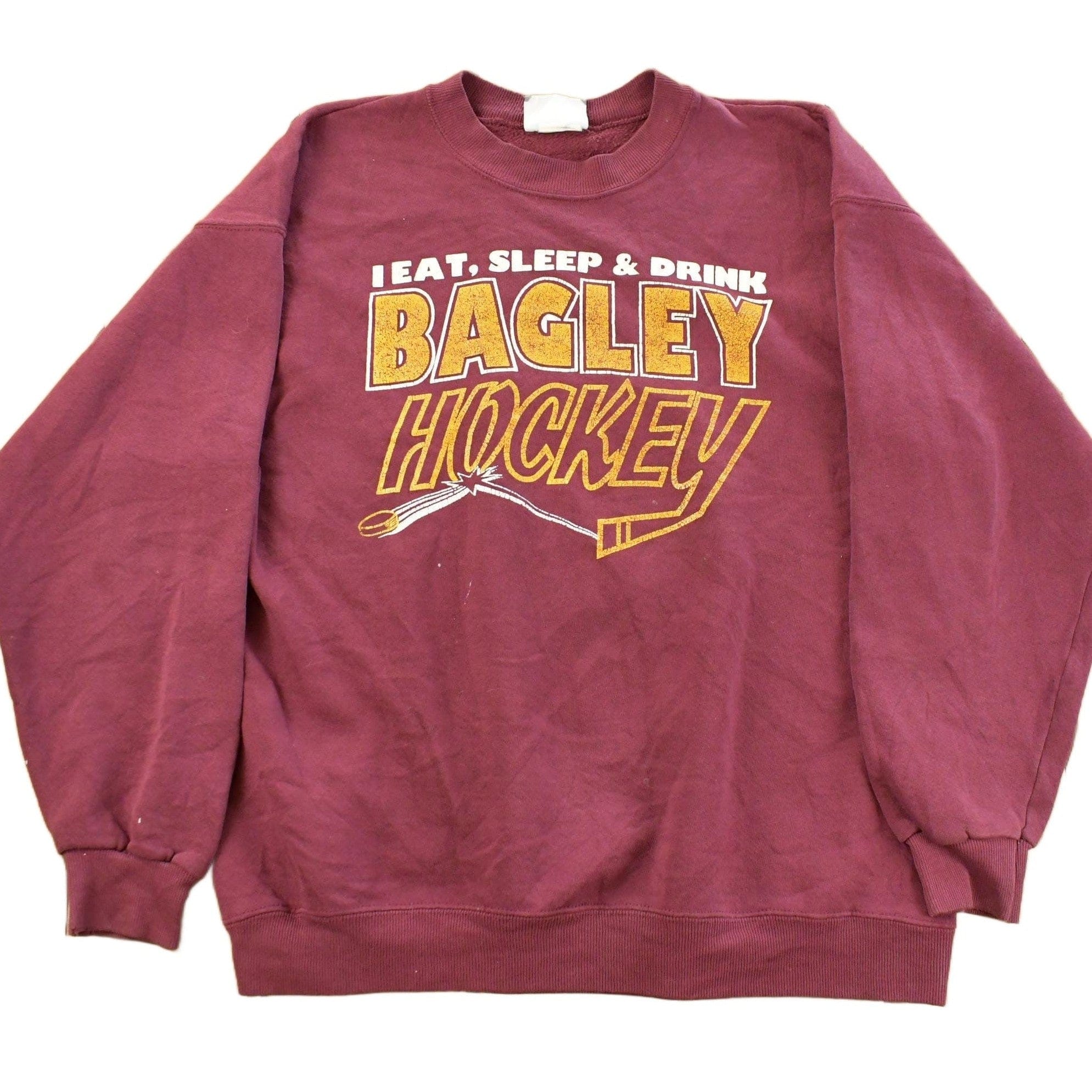 Vintage 1990s Bagley Hockey Crewneck Sweatshirt Men's XL