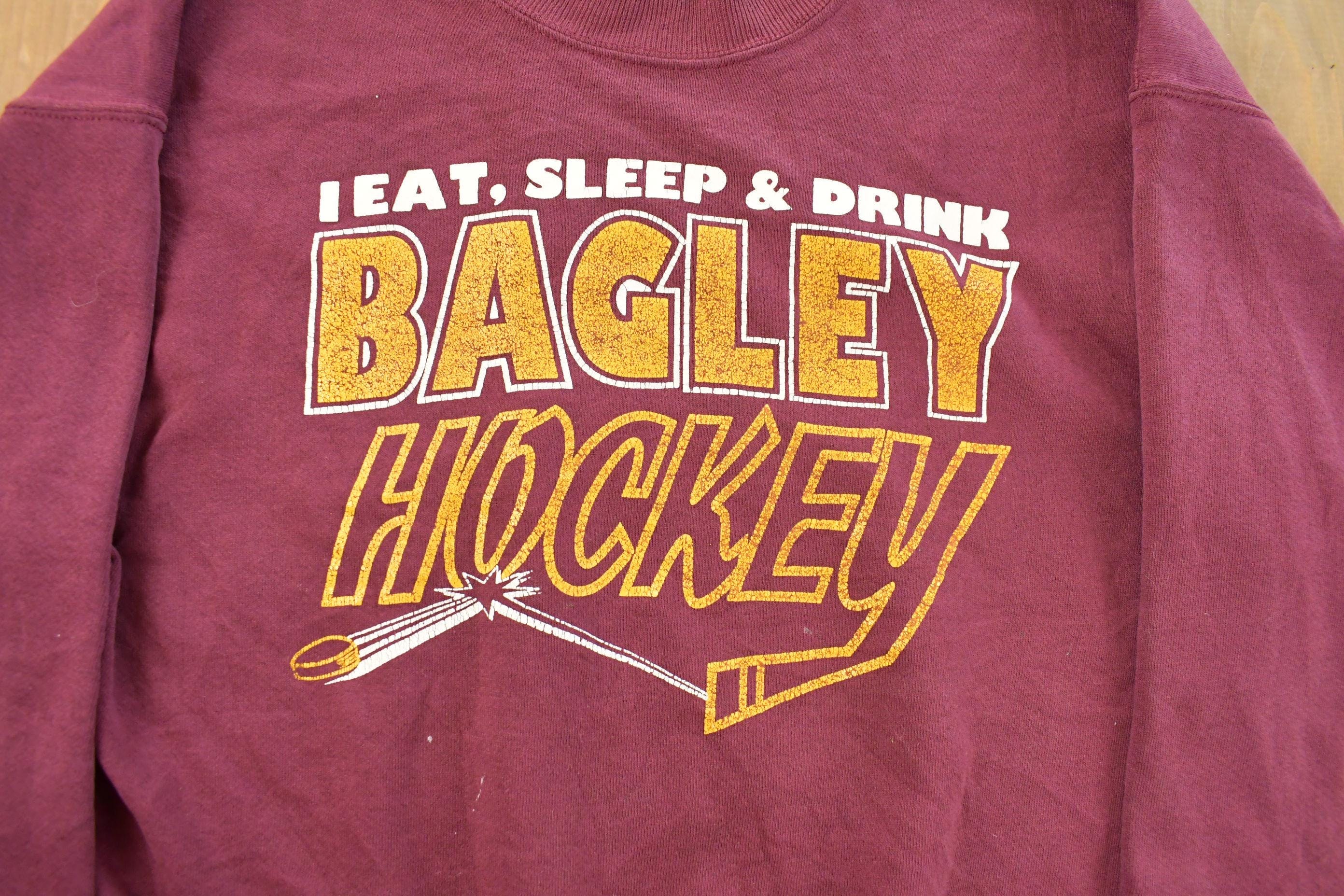 Vintage 1990s Bagley Hockey Crewneck Sweatshirt Men's XL - Image 3
