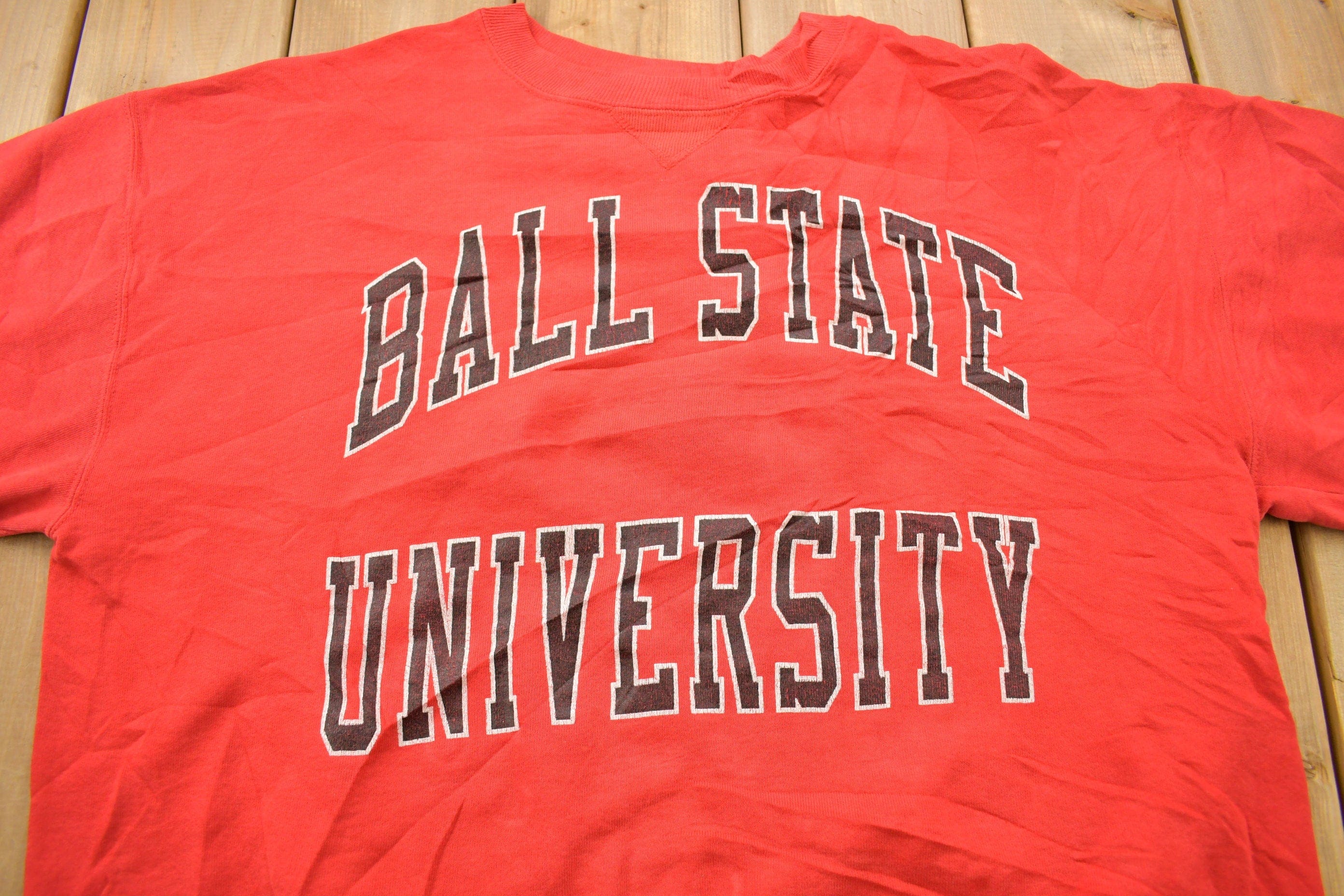 Vintage 1990s Ball State University Collegiate Crewneck Men's XL - Image 4