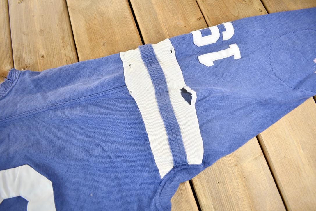 Vintage 1990s Baltimore Colts NFL Champion Jersey Style Sweatshirt Men's XL - Image 8