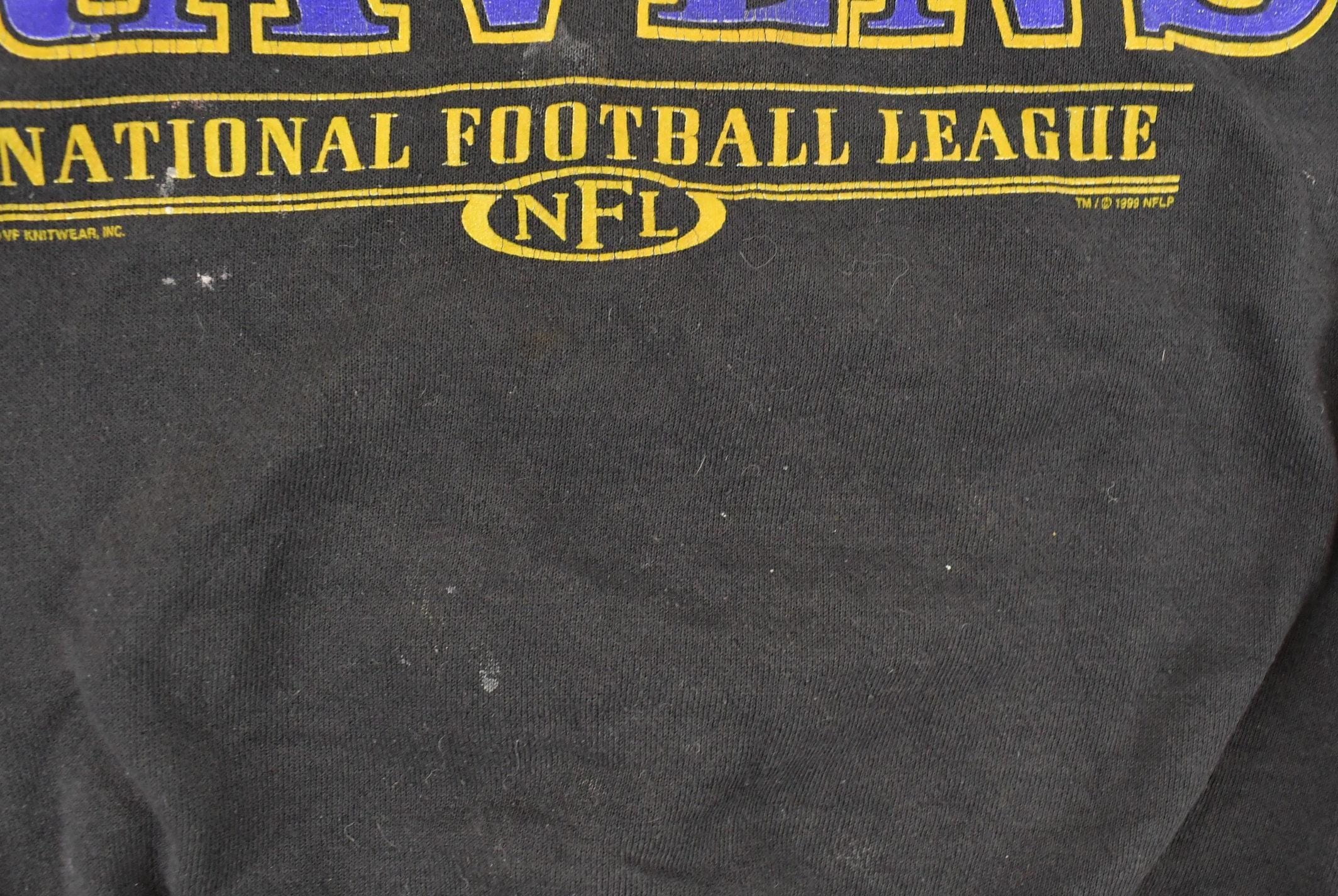 Vintage 1990s Baltimore Ravens NFL Crewneck Sweatshirt Mens Large - Image 4