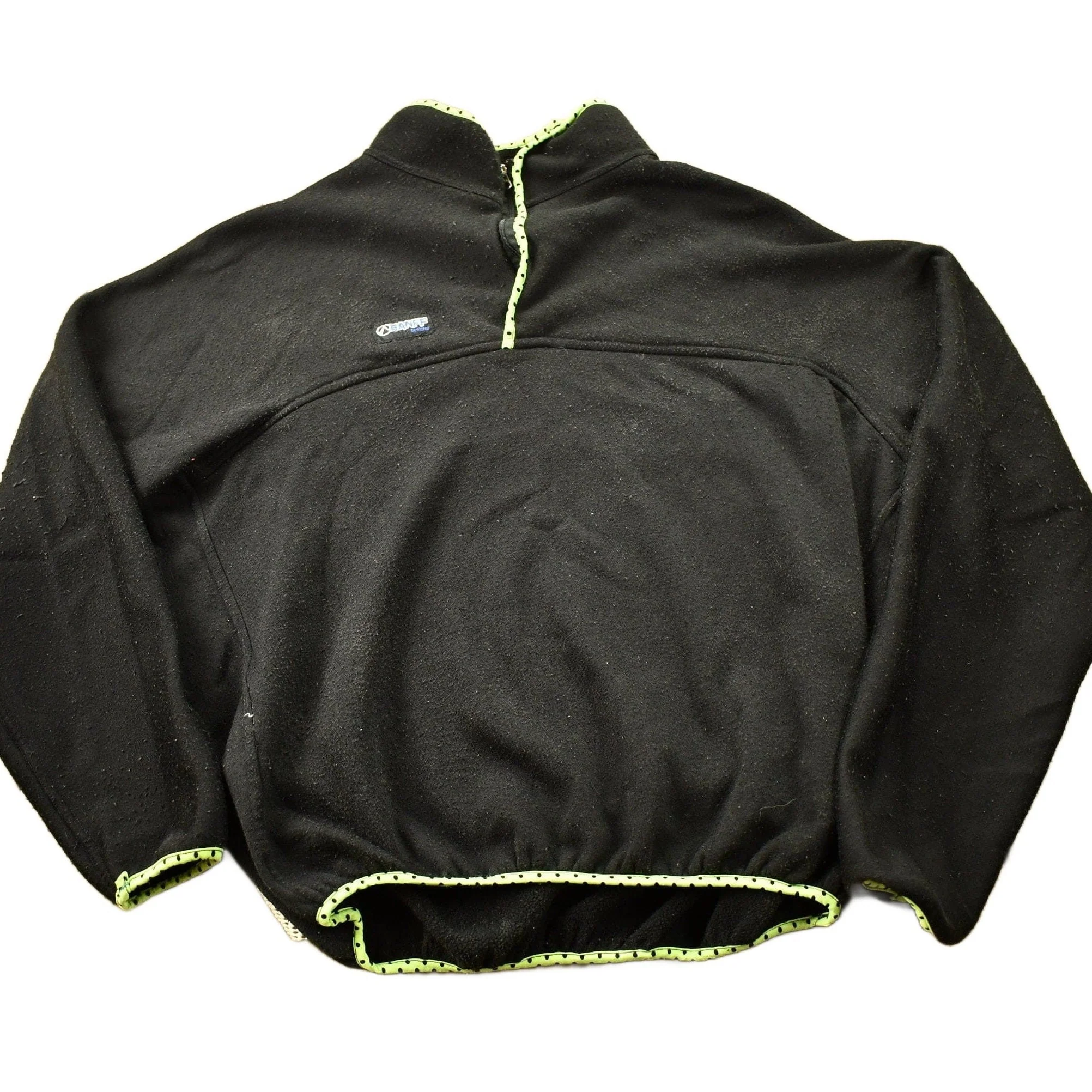 Vintage 1990s Banff Designs Reversible Quarter Zip Fleece Sweater Men's Medium - Image 2