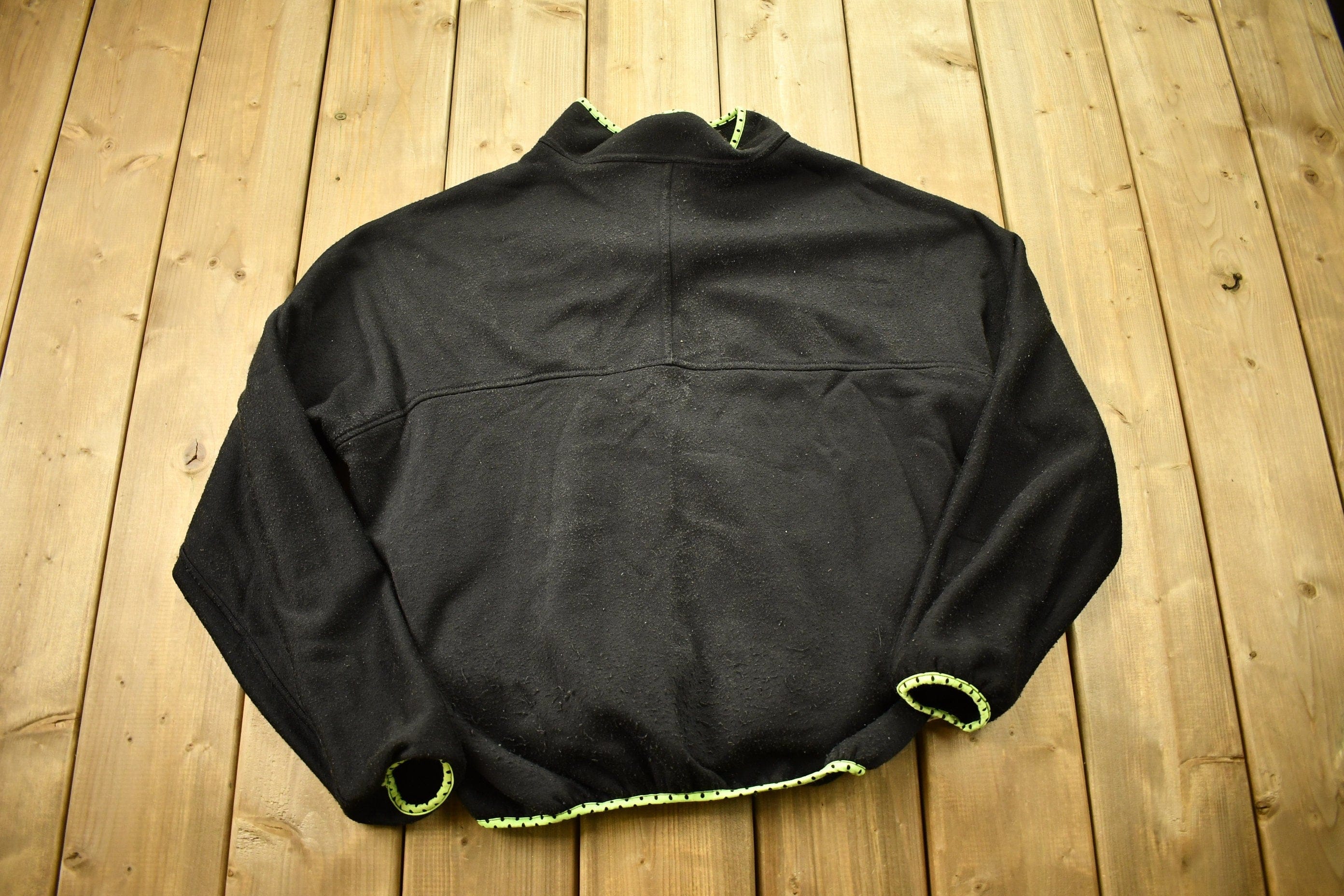 Vintage 1990s Banff Designs Reversible Quarter Zip Fleece Sweater Men's Medium - Image 3