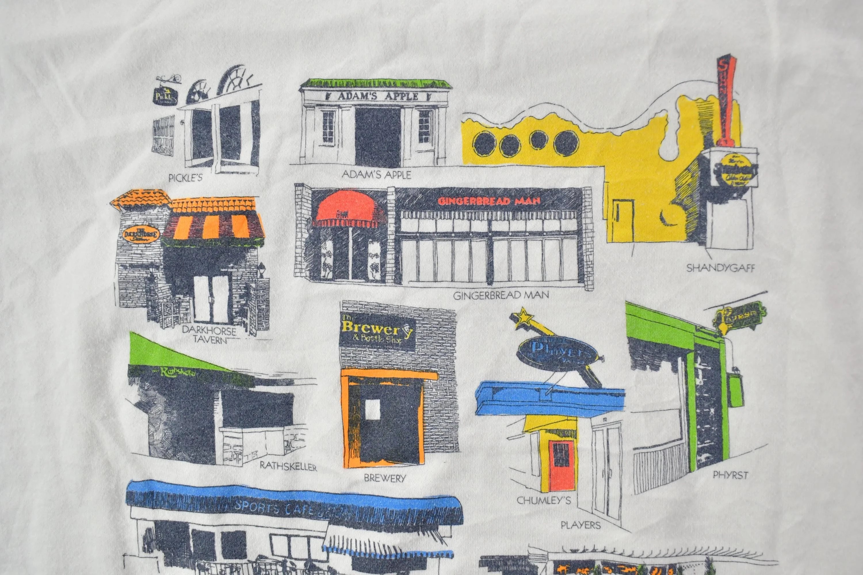 Vintage 1990s Bar Tour Downtown State University Collegiate College Bar Tour T-Shirt Men's XL - Image 7