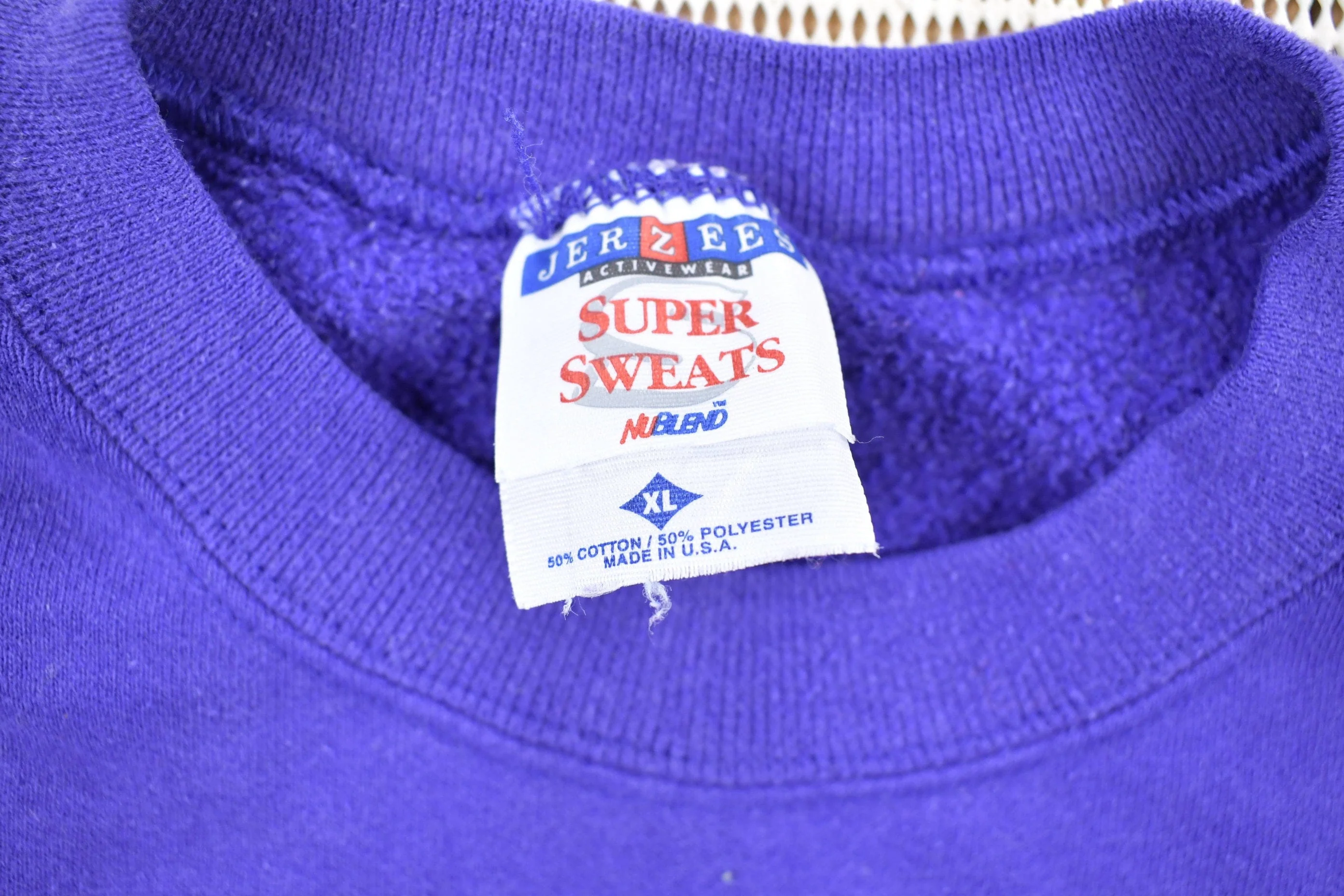 Vintage 1990s Basic Crewneck Sweatshirt Men's XL - Image 3