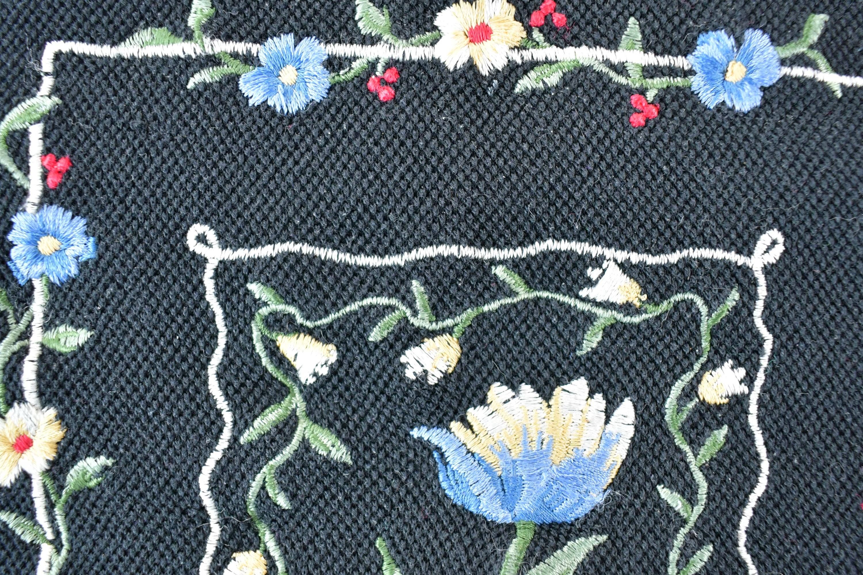 Vintage 1990s Basic Editions Floral Knit Crewneck Men's 2XL - Image 5