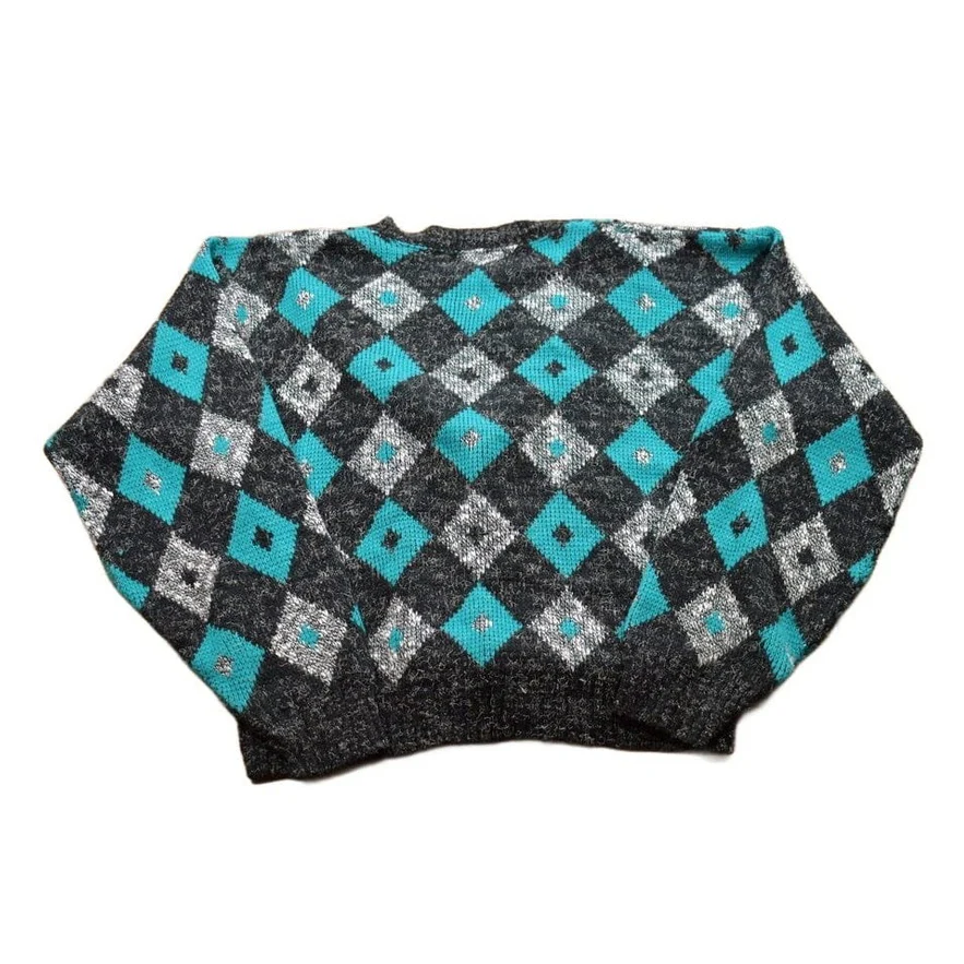 Vintage 1990s Bay Waters Knitted Cardigan Sweater Men's Small - Image 2