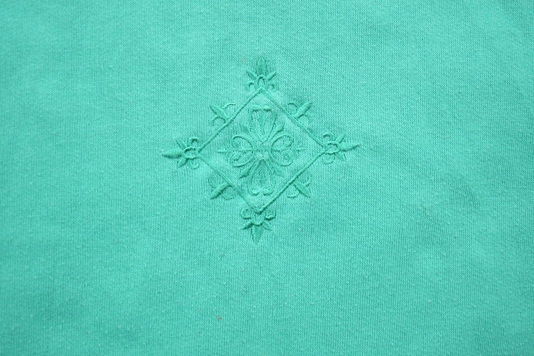 Vintage 1990s Bay Waters Turquoise Crewneck Sweatshirt Women's L - Image 5