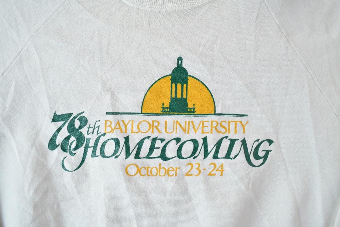 Vintage 1990s Baylor University 78th Homecoming Collegiate Crew Neck Men's Large - Image 5