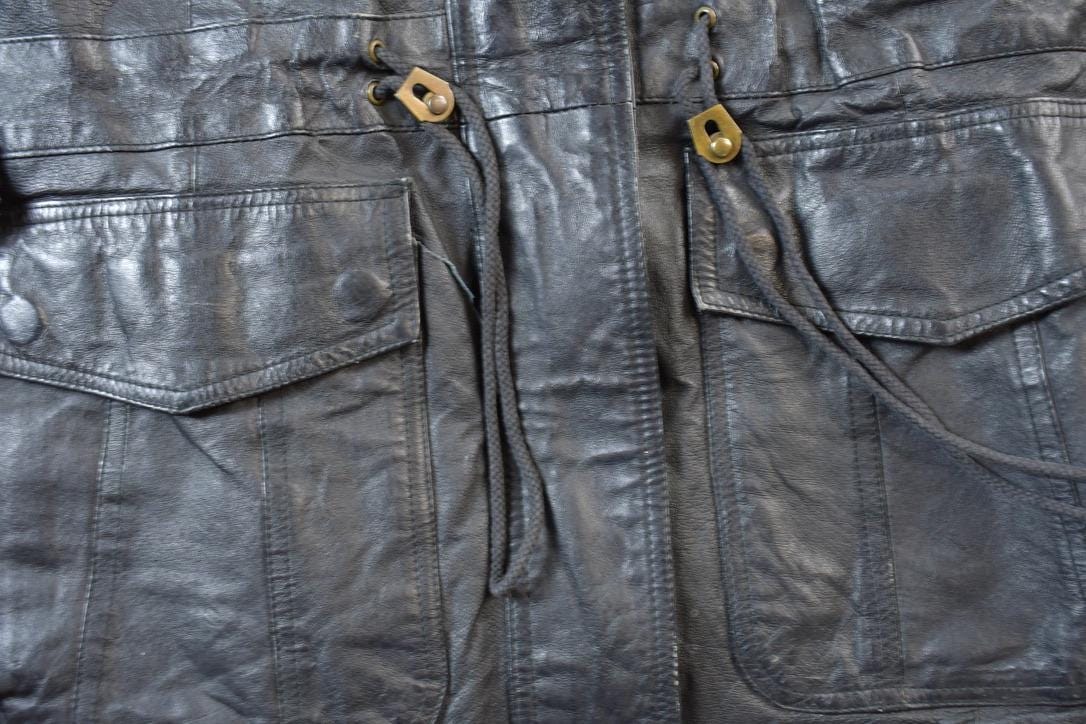 Vintage 1990s BB Dakota Genuine Leather Western Jacket Men's Medium - Image 5