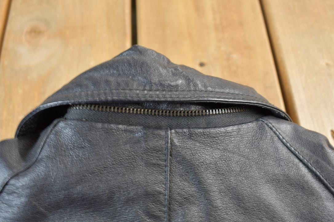 Vintage 1990s BB Dakota Genuine Leather Western Jacket Men's Medium - Image 7