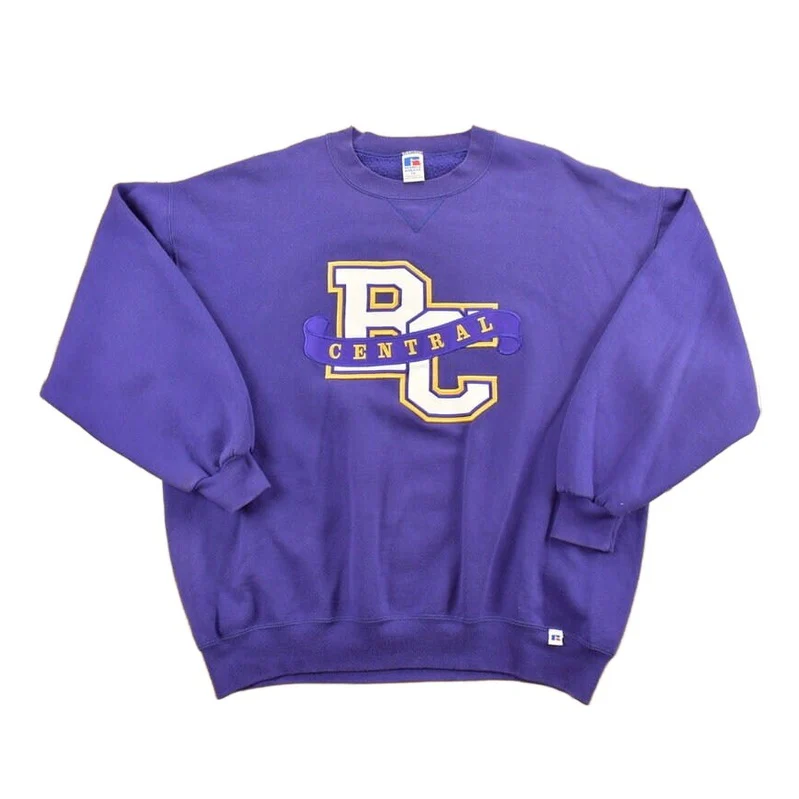 Vintage 1990s BC Central Colligate Athletic Russell Crewneck Sweatshirt Men's 2XL