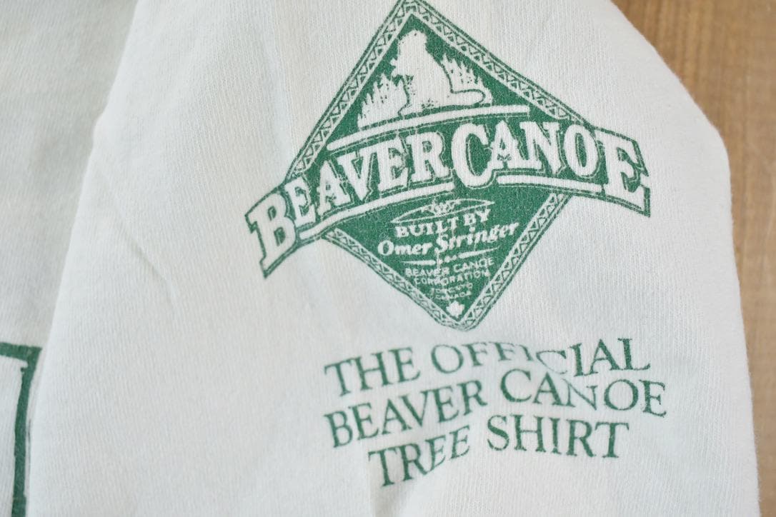 Vintage 1990s Beaver Canoe Trees Are For Living Graphic T-Shirt Men's Large - Image 4