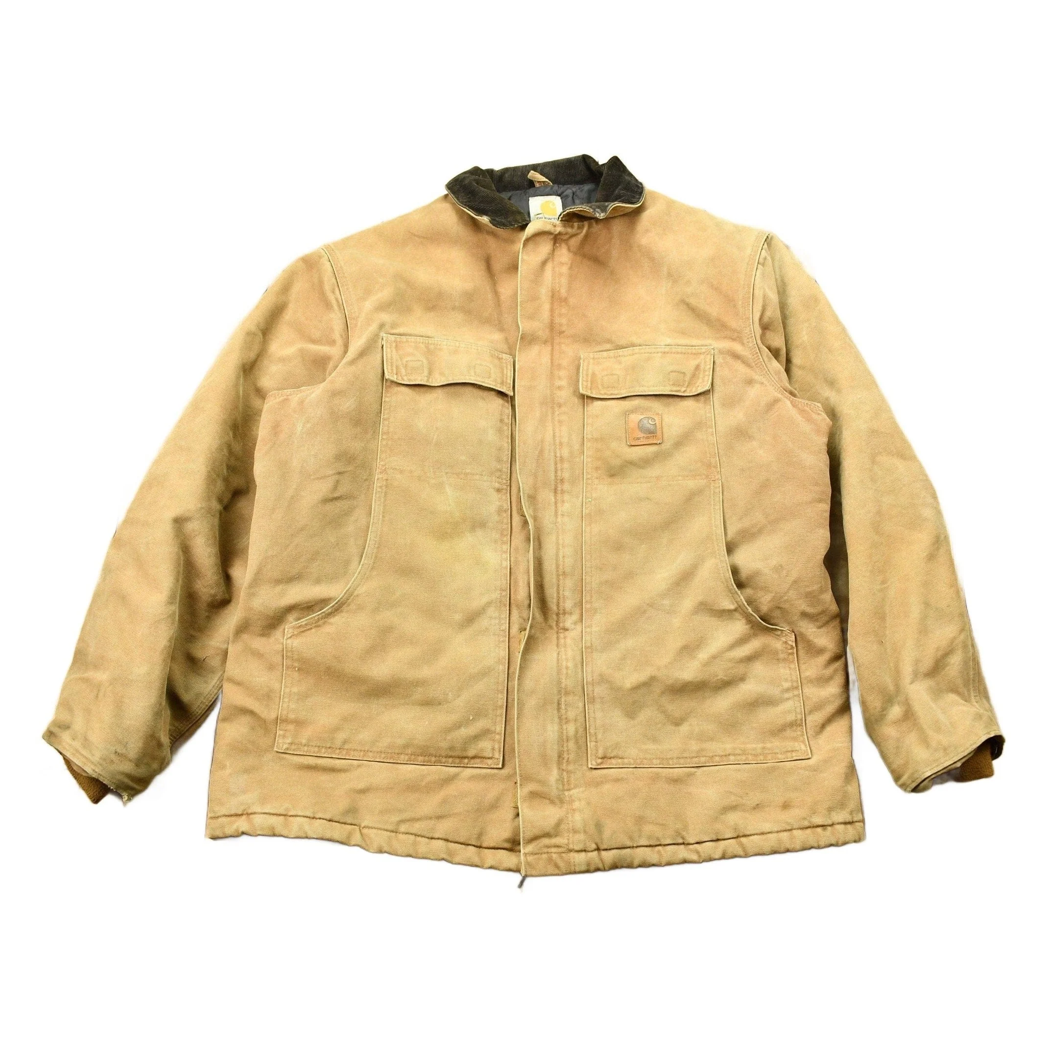 Vintage 1990s Beige Carhartt Work Jacket Men's 2XL
