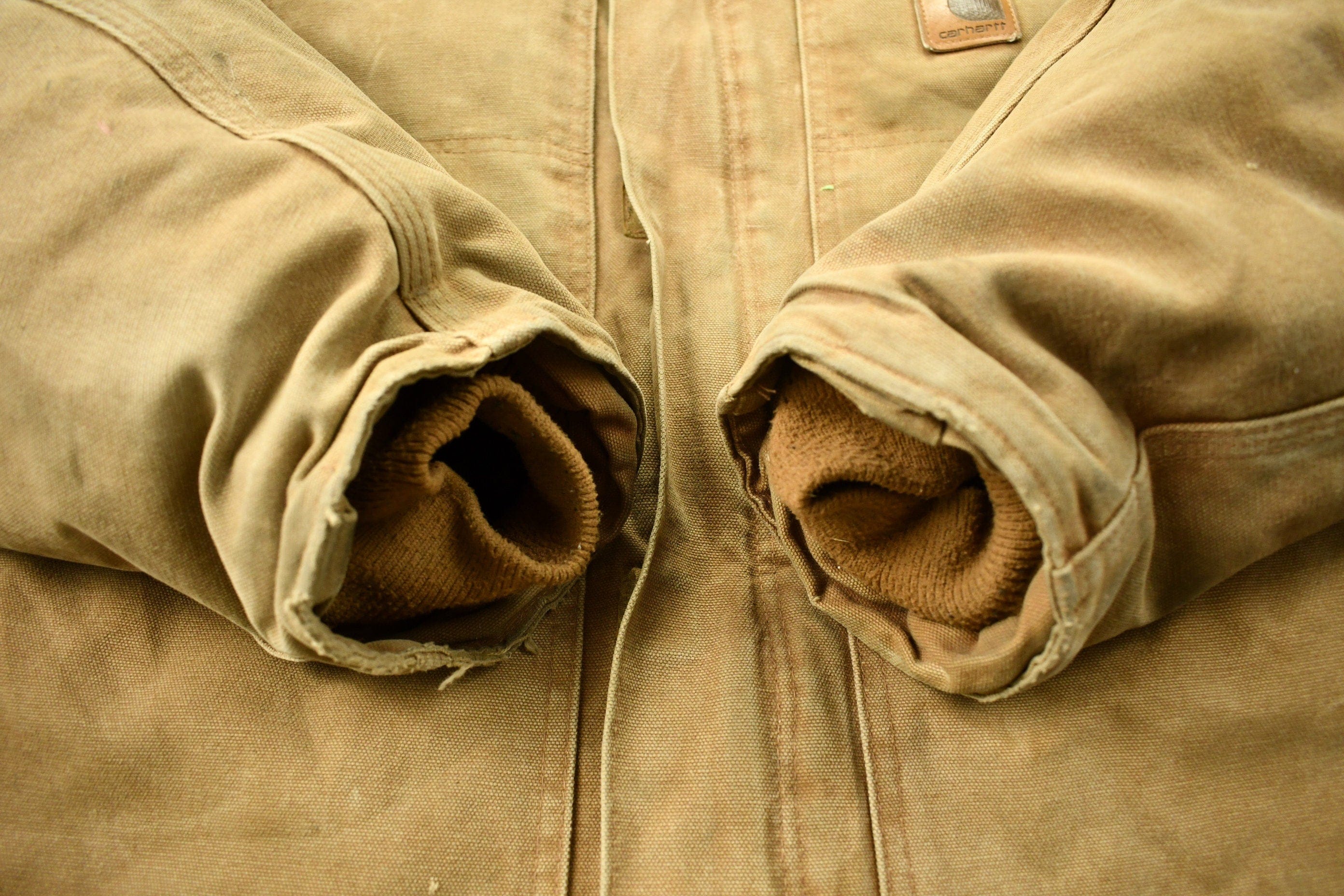 Vintage 1990s Beige Carhartt Work Jacket Men's 2XL - Image 4