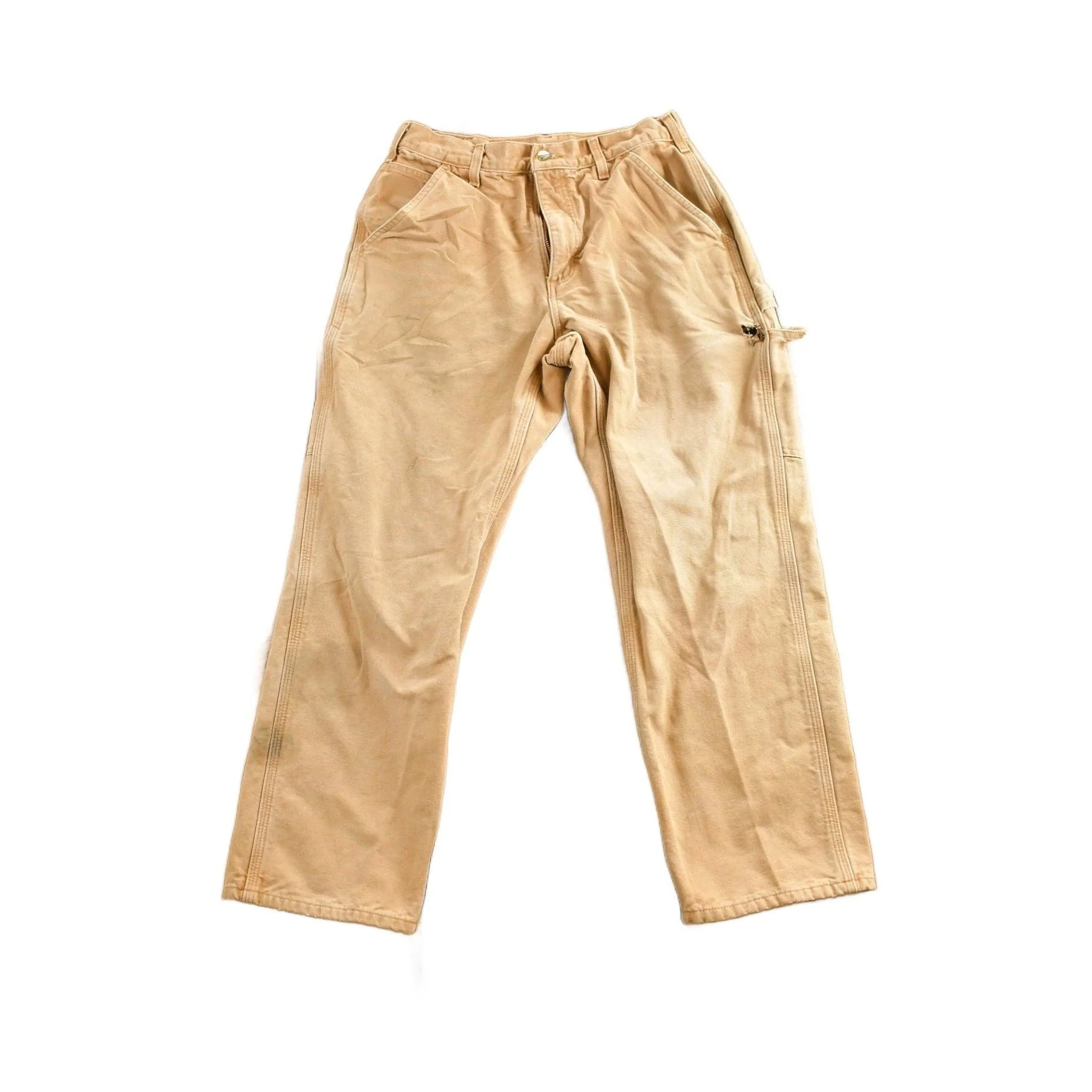 Vintage 1990s Beige Carhartt Work Pants Men's 32 x 30