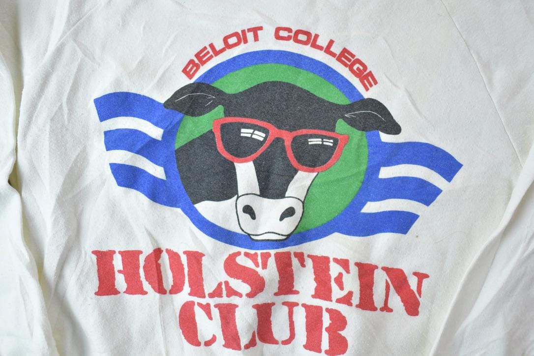 Vintage 1990s Beloit College Holstein Club Cow Collegiate Crewneck Men's Large - Image 4