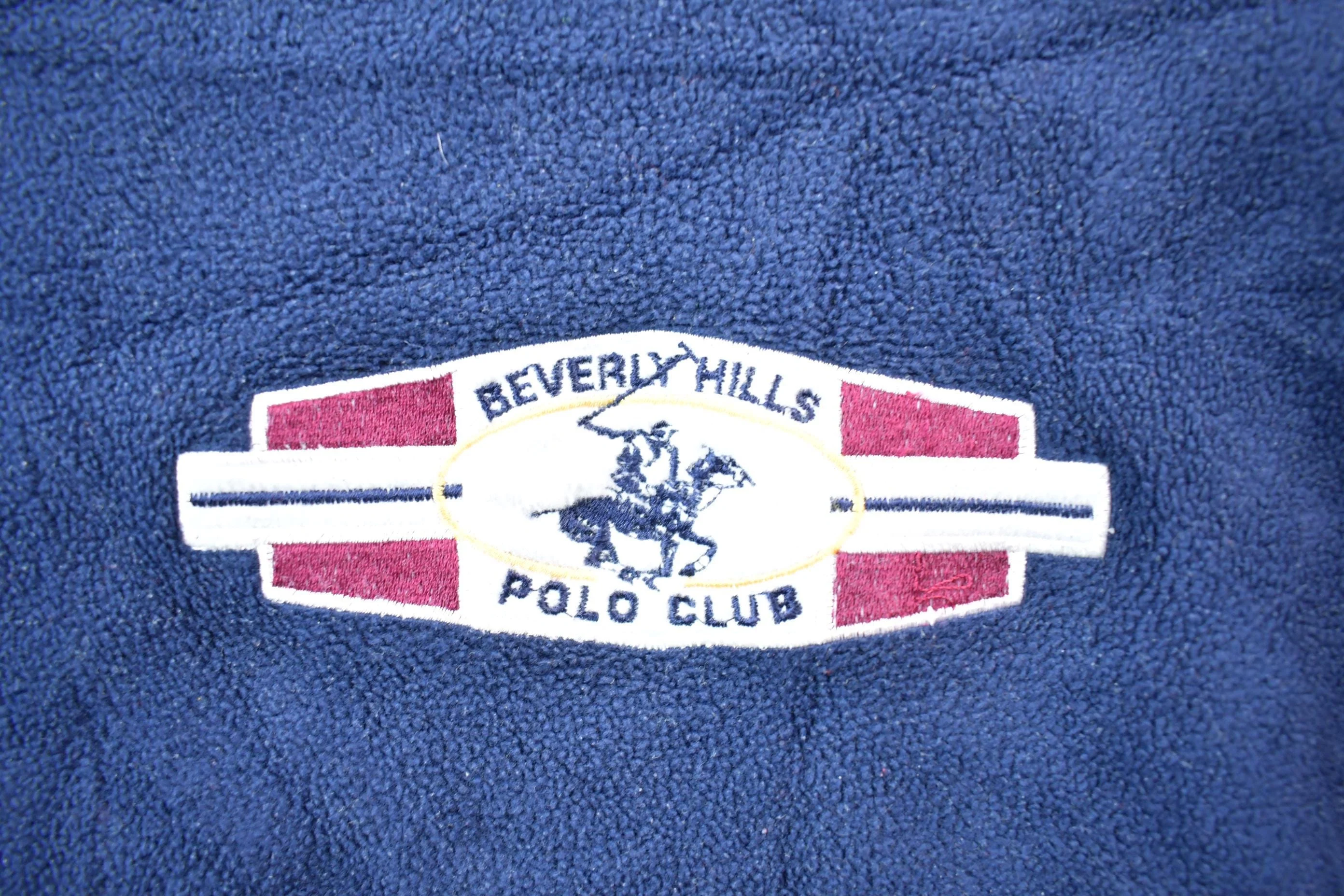 Vintage 1990s Beverly Hills Polo Club Fleece Sweater Men's Large - Image 4