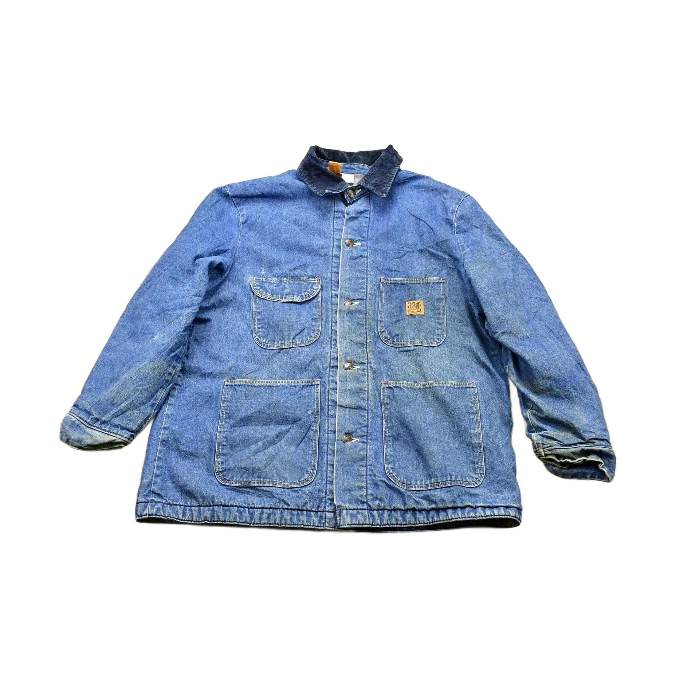 Vintage 1990s Big Ben By Wrangler Blanket Lined Jean Chore Coat Men's Large