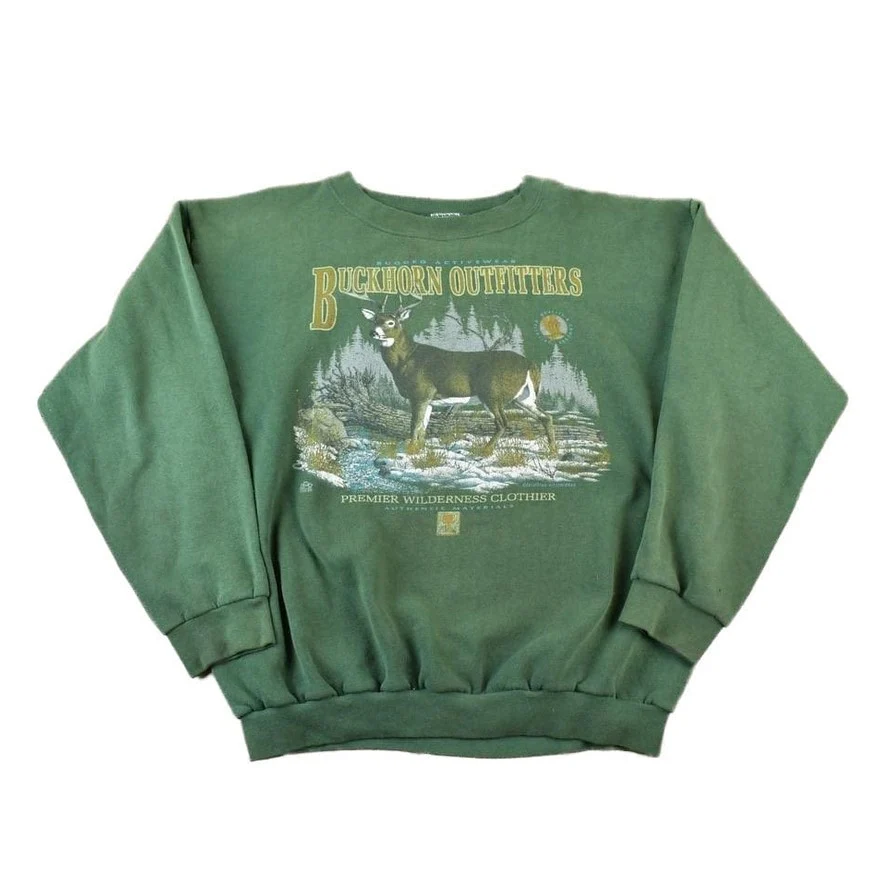 Vintage 1990s Big Buck Outdoorsman Crewneck Sweatshirt Men's XL
