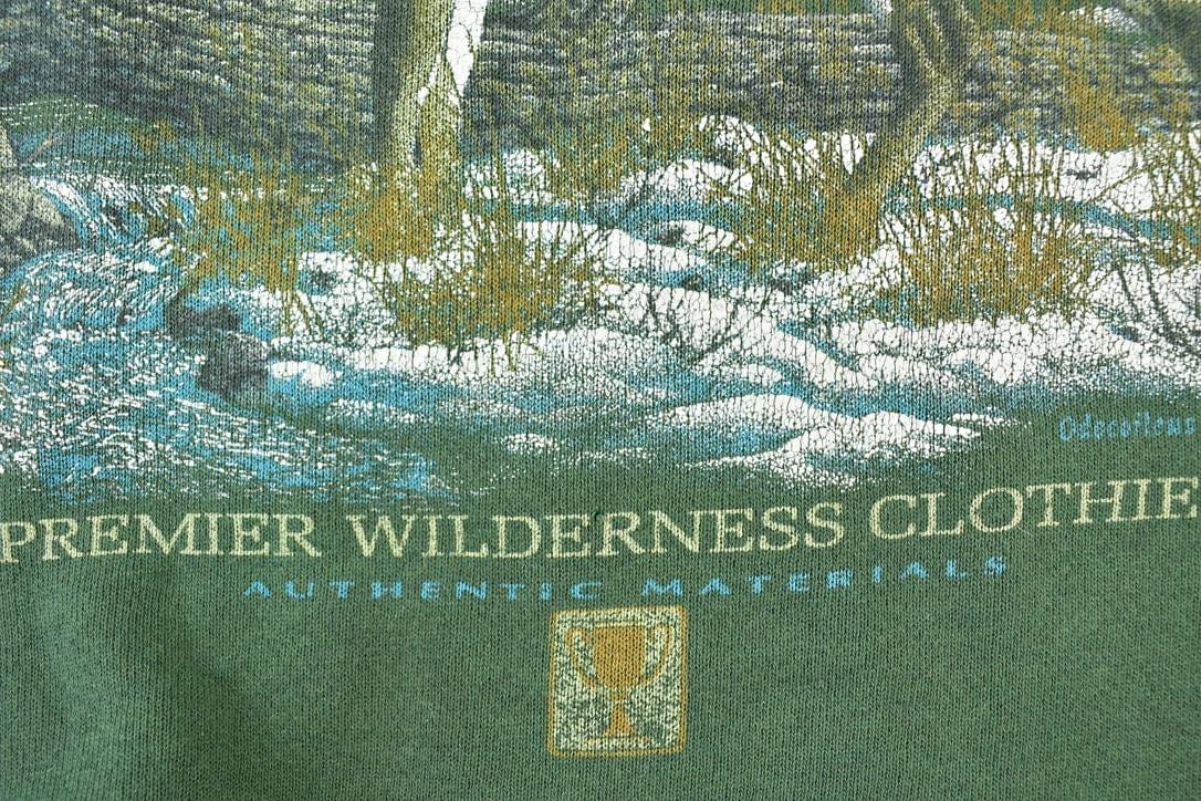 Vintage 1990s Big Buck Outdoorsman Crewneck Sweatshirt Men's XL - Image 3