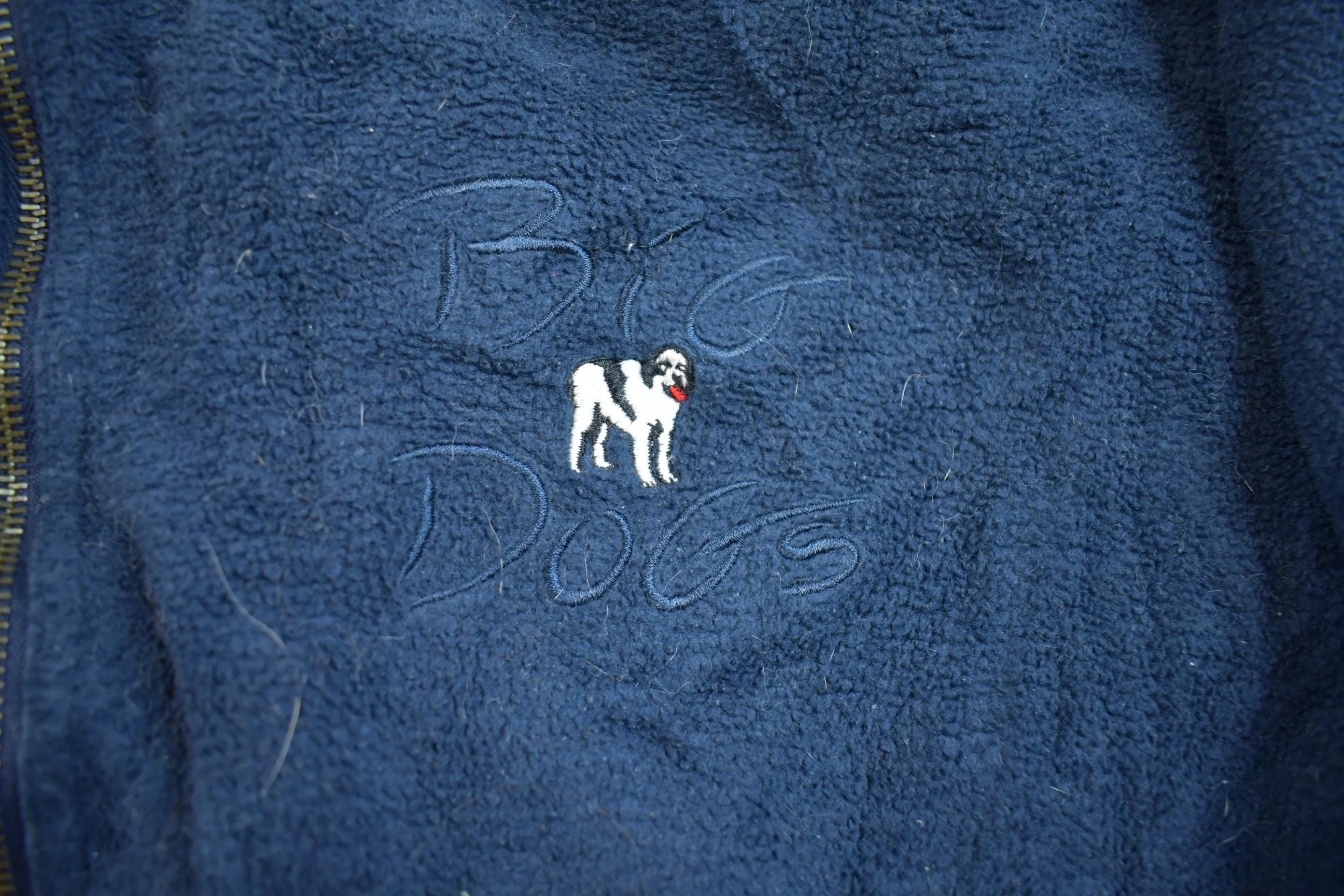 Vintage 1990s Big Dogs Embroidered Fleece Sweater Men's Large - Image 3