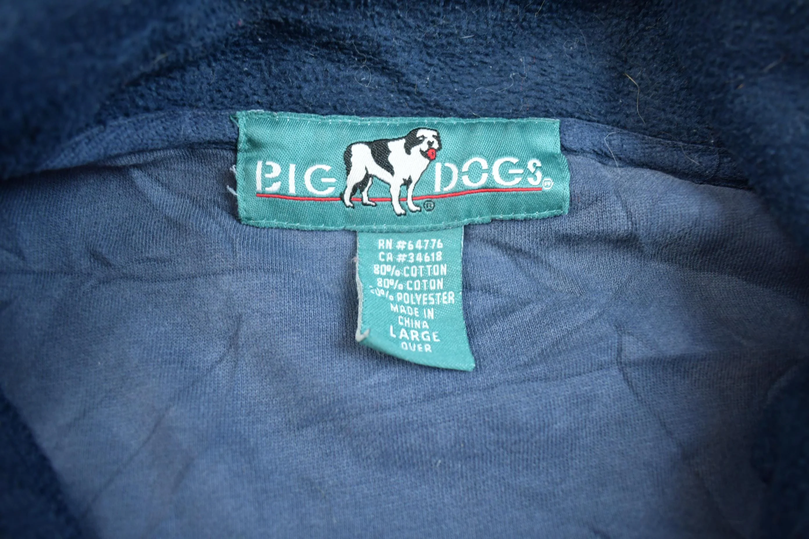 Vintage 1990s Big Dogs Embroidered Fleece Sweater Men's Large - Image 4